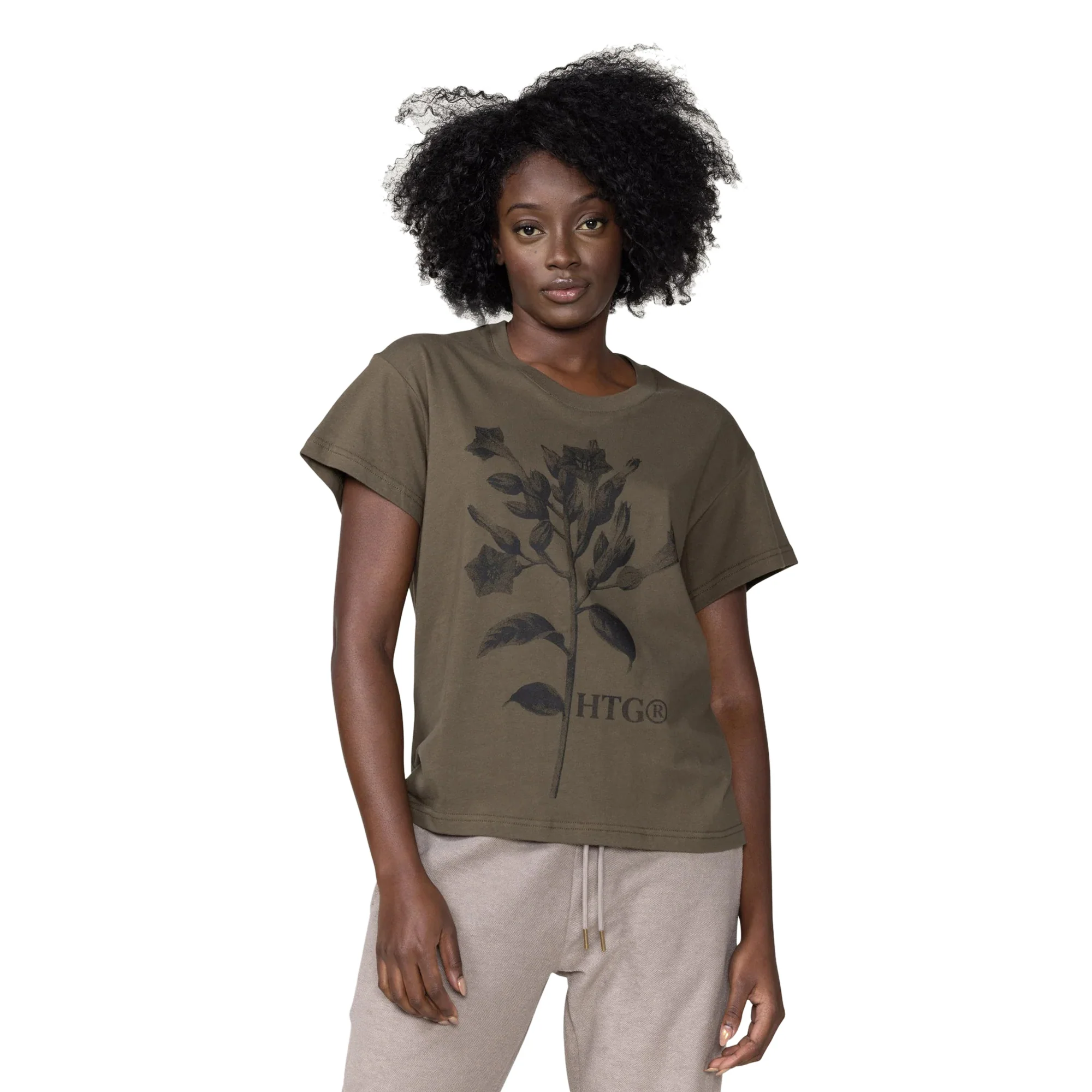Honor The Gift Womens Tobacco Flower SS Tee - Image 2