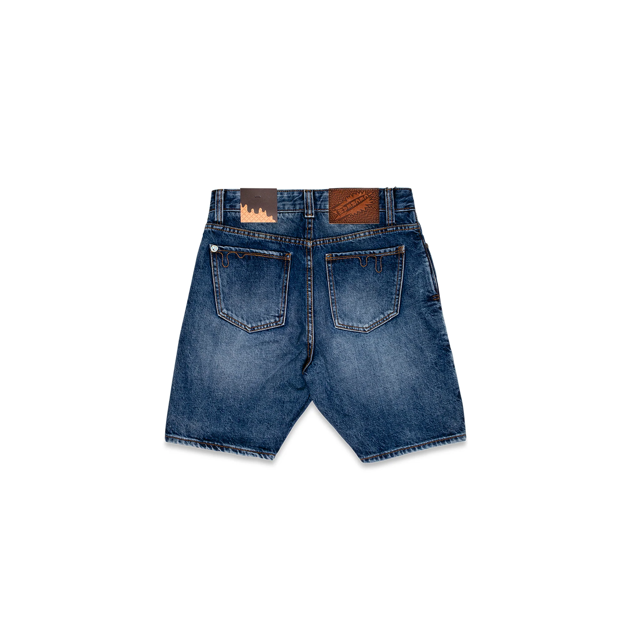 Icecream Mens Pink Jean Shorts 'Dark Blue Jean' - Image 2