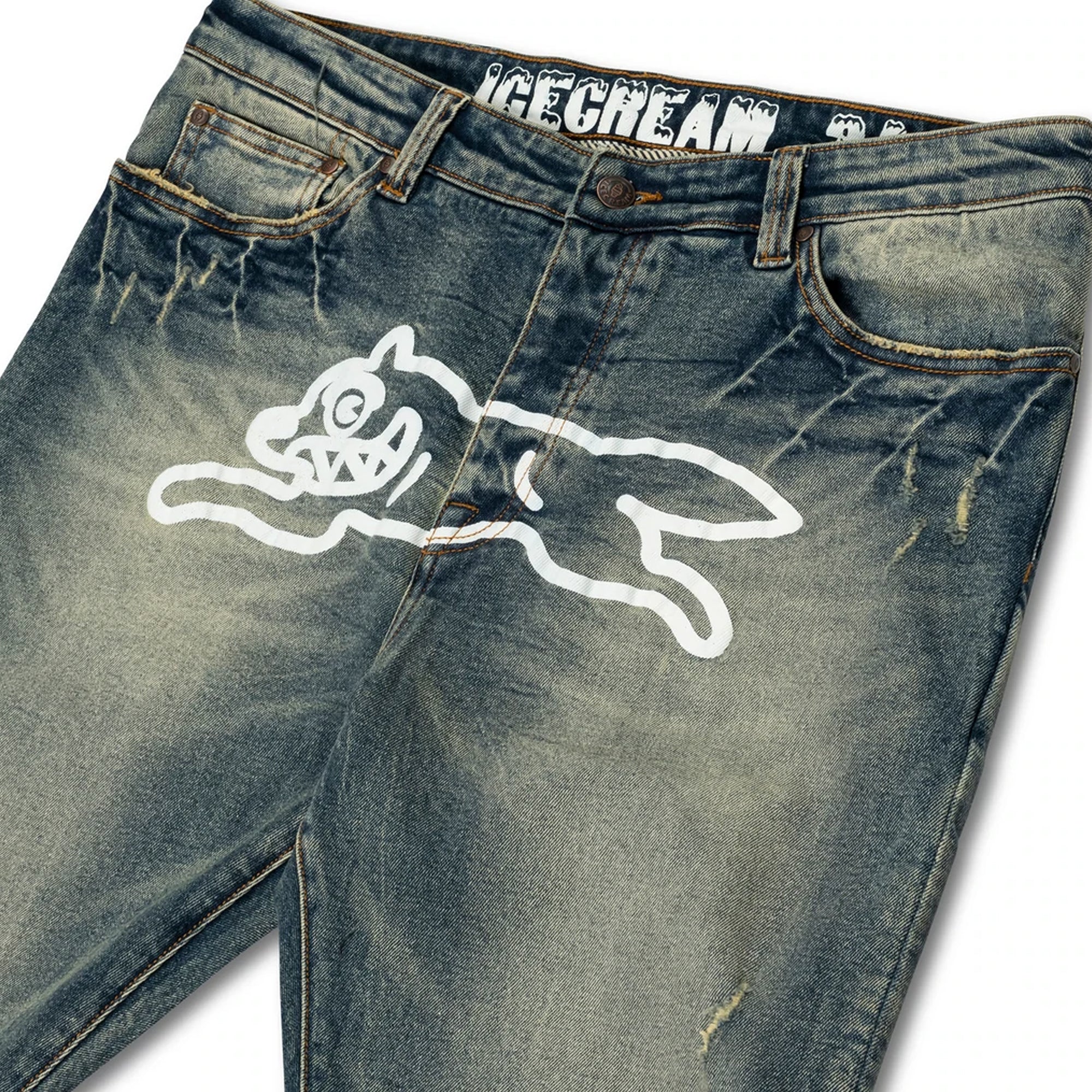 Icecream Mens Running Dog Jean 'Med Washed Blue' - Image 3