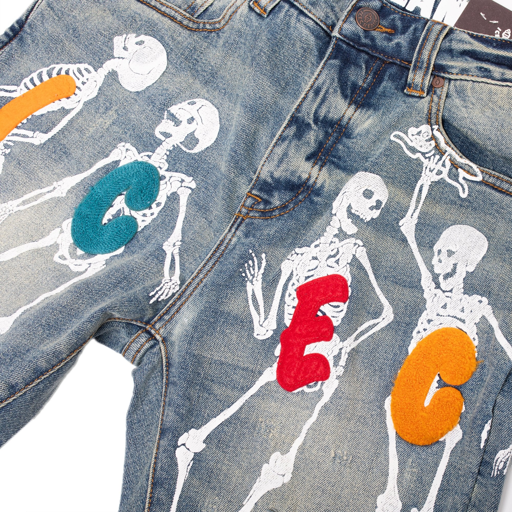 Icecream Mens 'Medium Blue' The Dead Don't Dance Jeans - Image 3