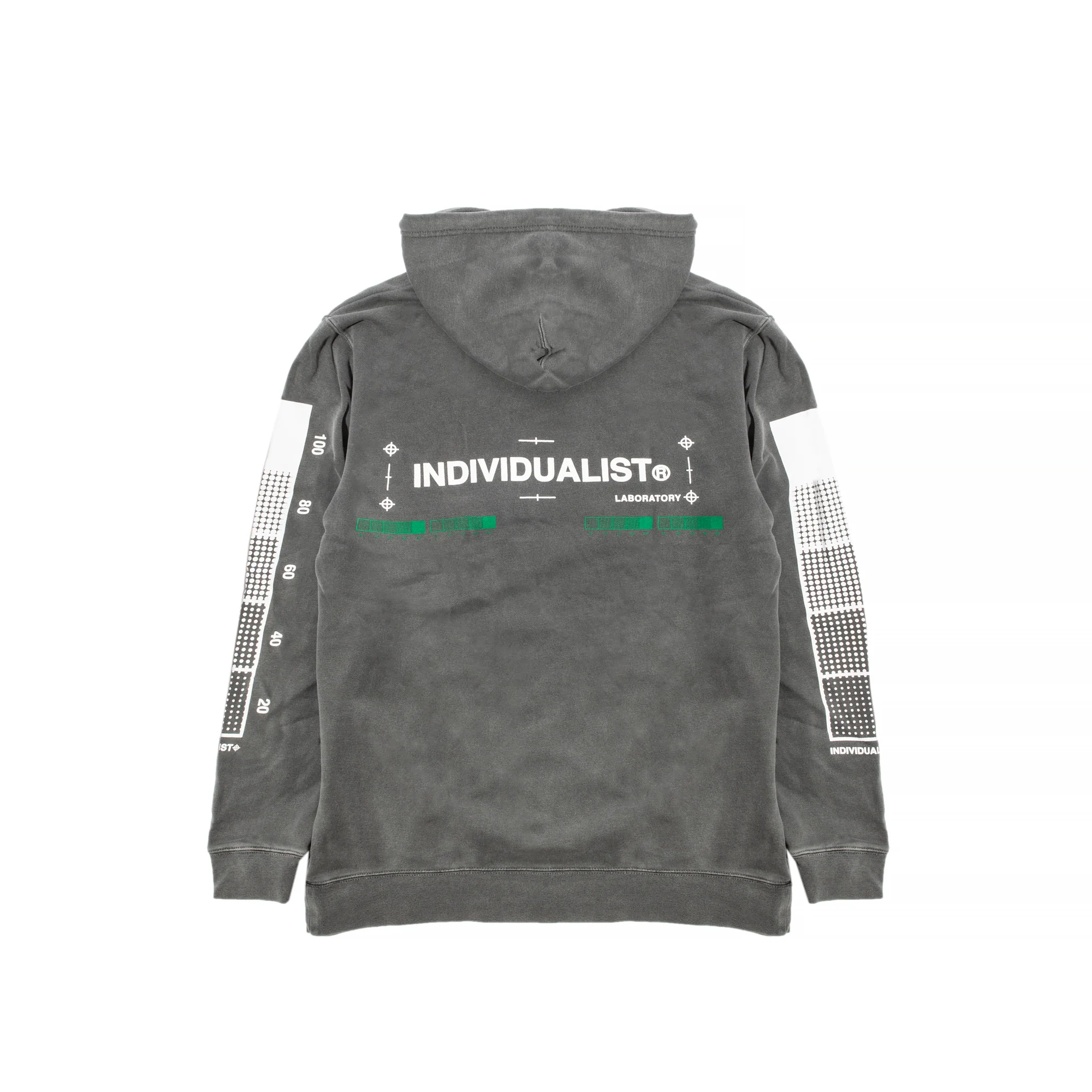 INDVLST Mens Calibration Fleece Hoodie 'Charcoal' - Image 2