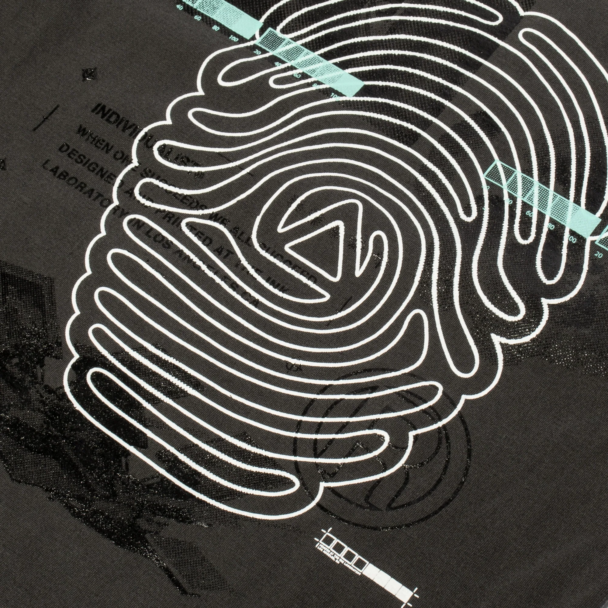 INDVLST Mens Over Print Tee 'Over Dyed Cement' - Image 4