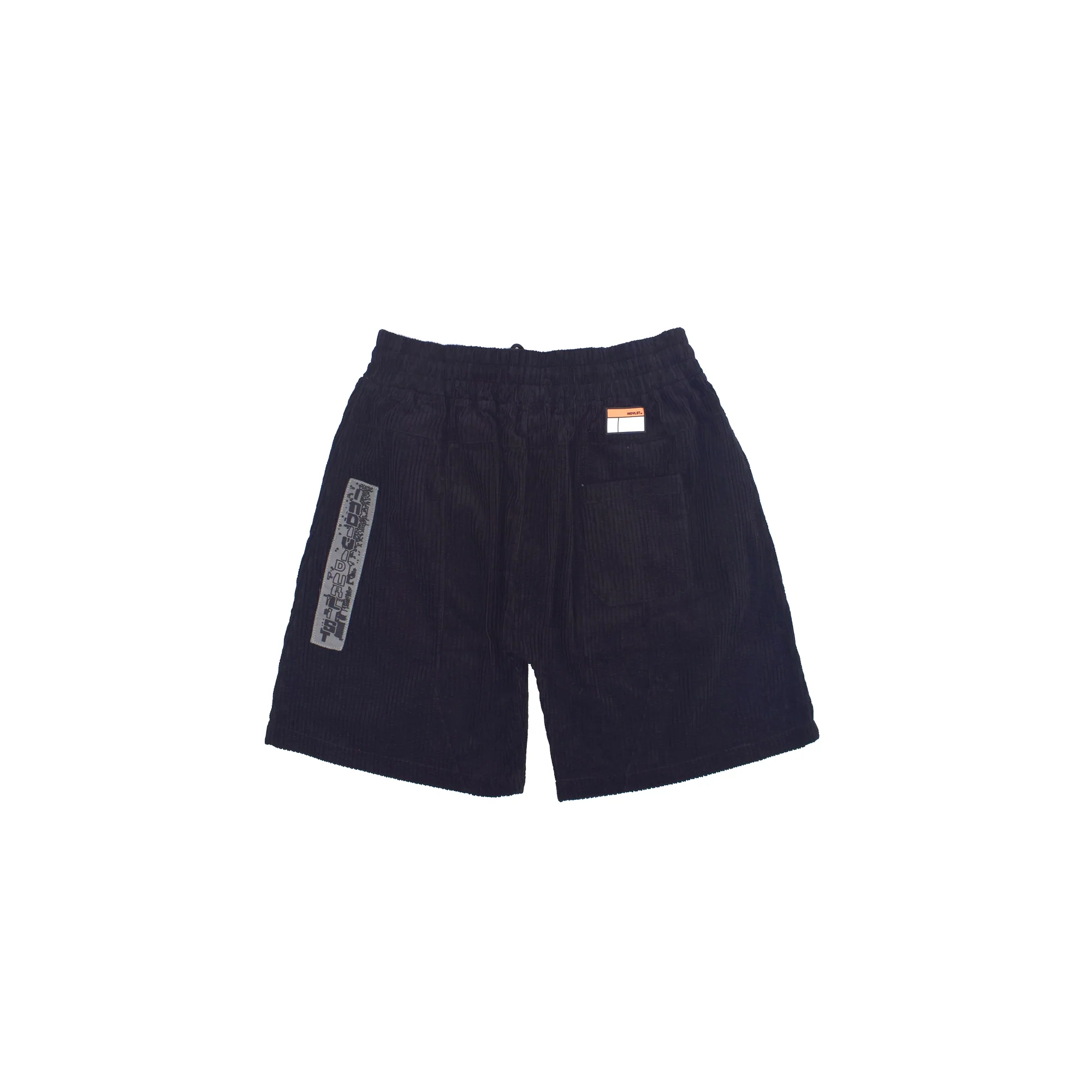 INDVLST Mens Vision Corduroy Shorts 'Black' - Image 2