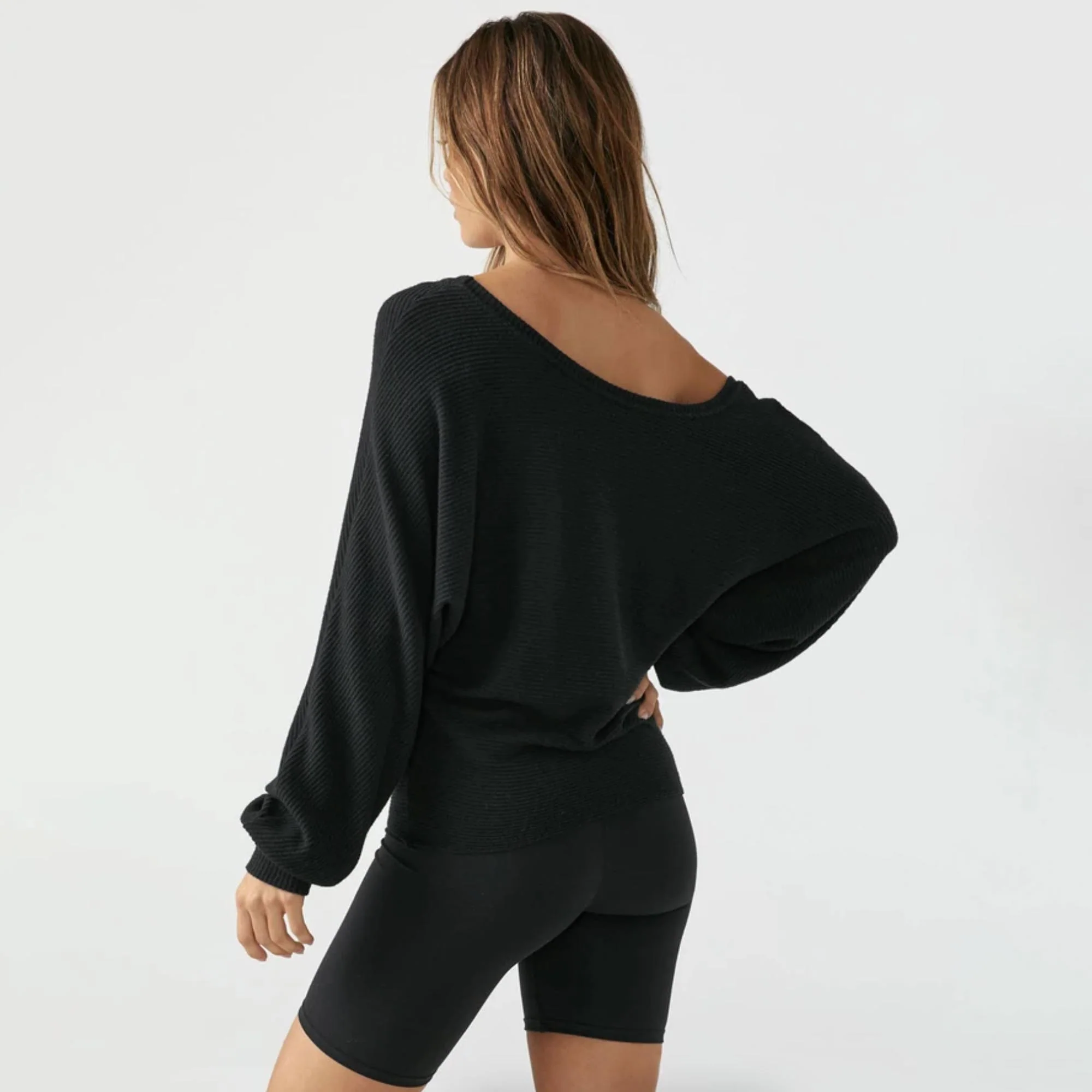 Joah Brown Slouchy Dolman Long Sleeve - Image 2