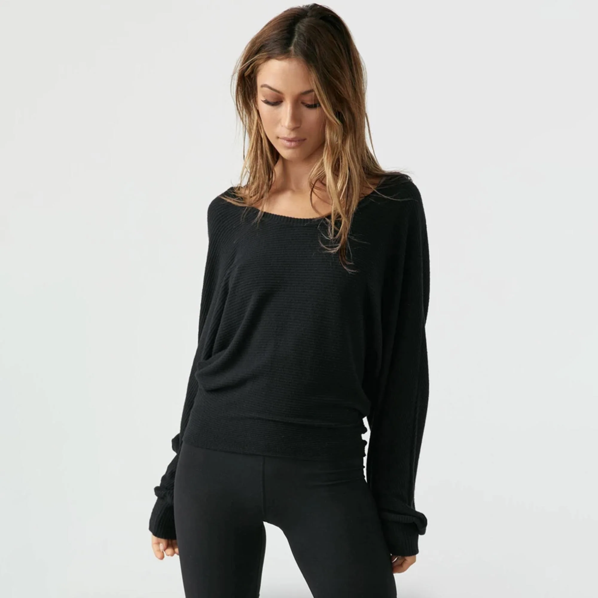 Joah Brown Slouchy Dolman Long Sleeve - Image 3