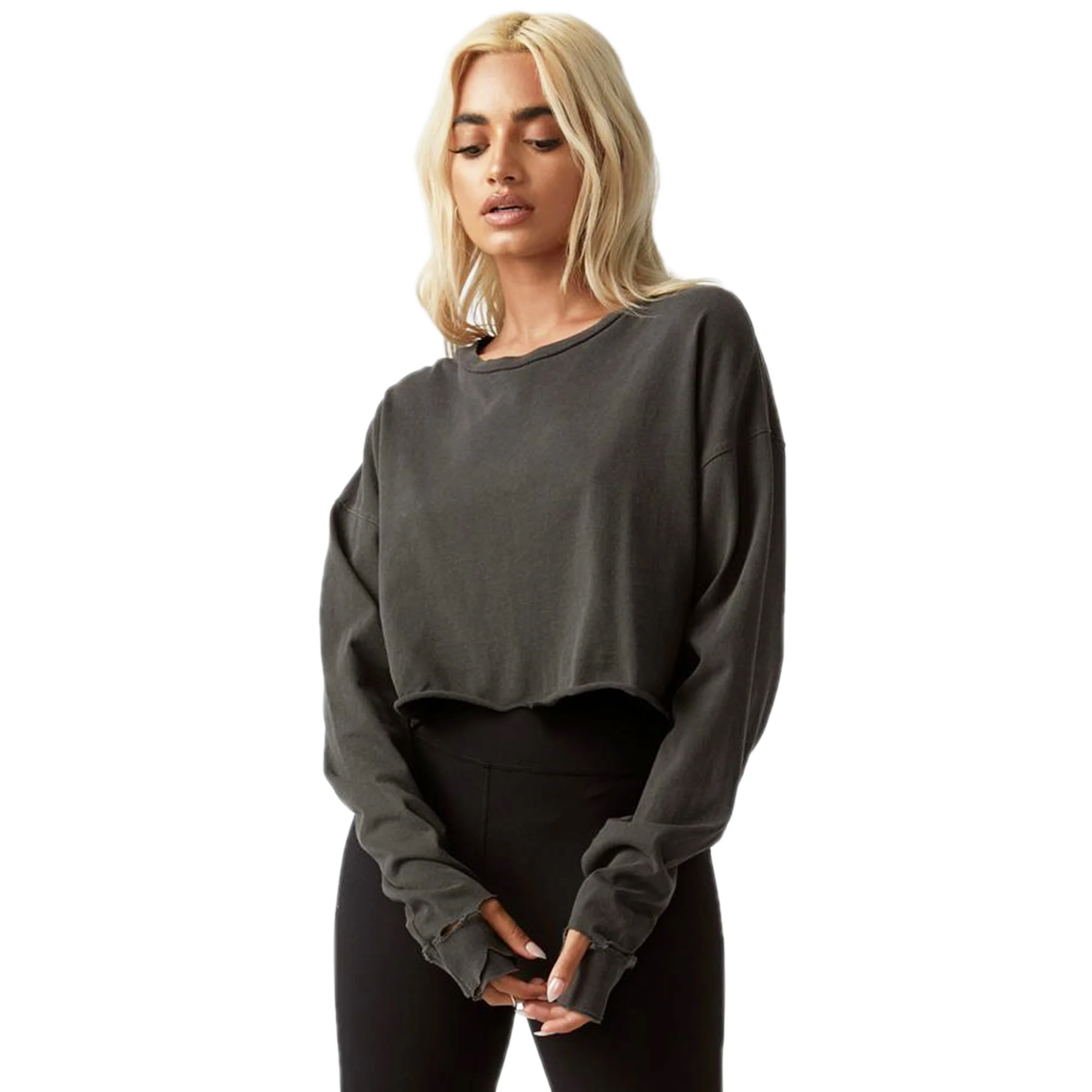 Joah Brown Soho Cropped Longsleeve Top