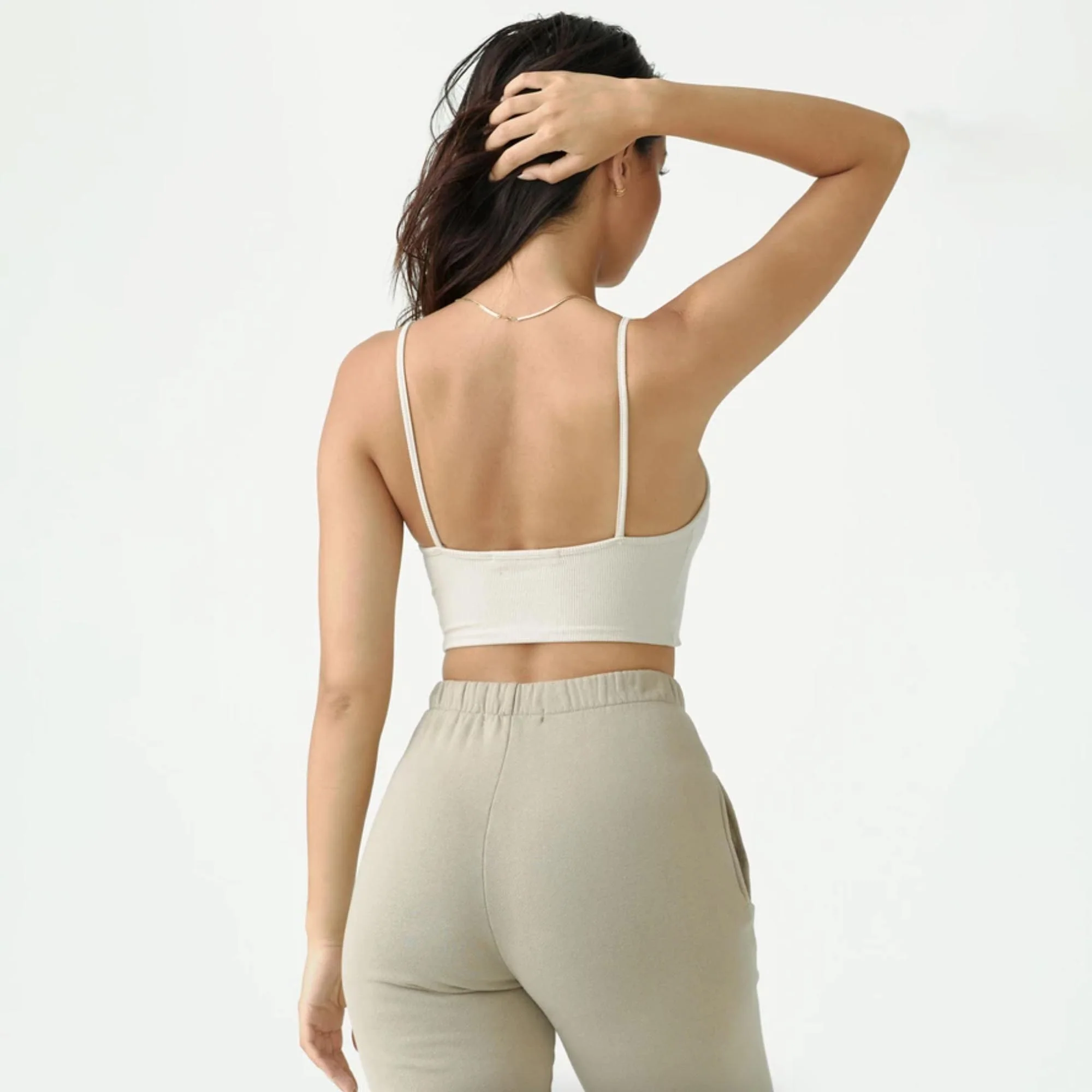 Joah Brown Strappy Crop Tank - Image 2