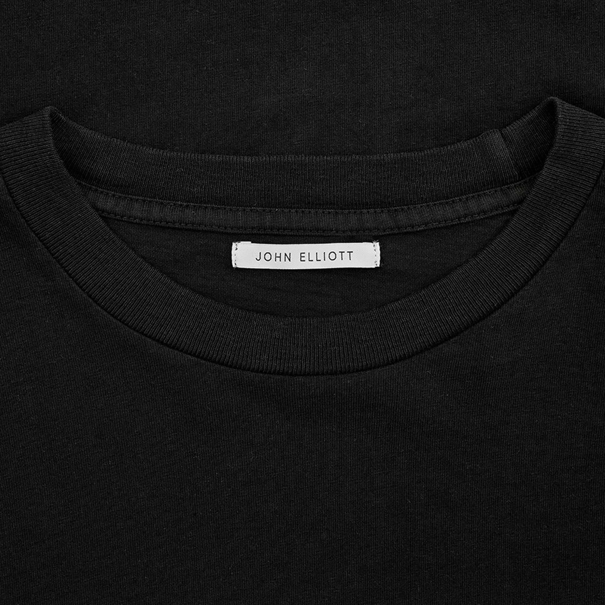 John Elliot Mens Long Sleeve University Tee 'Black' - Image 4