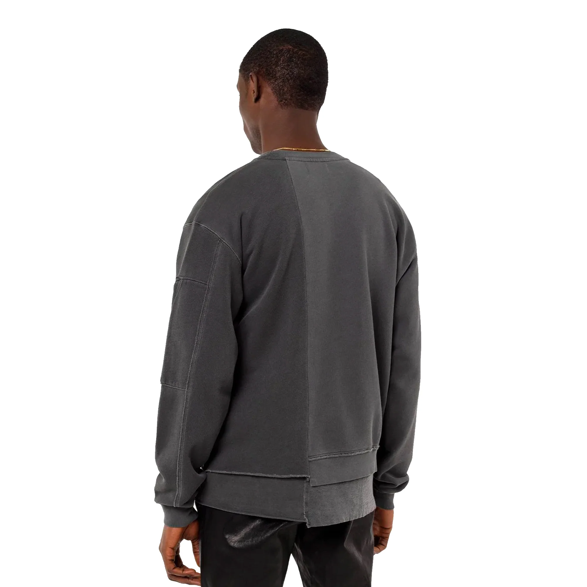 John Elliot Mens Reconstructed Vintage Crew 'Washed Black' - Image 3