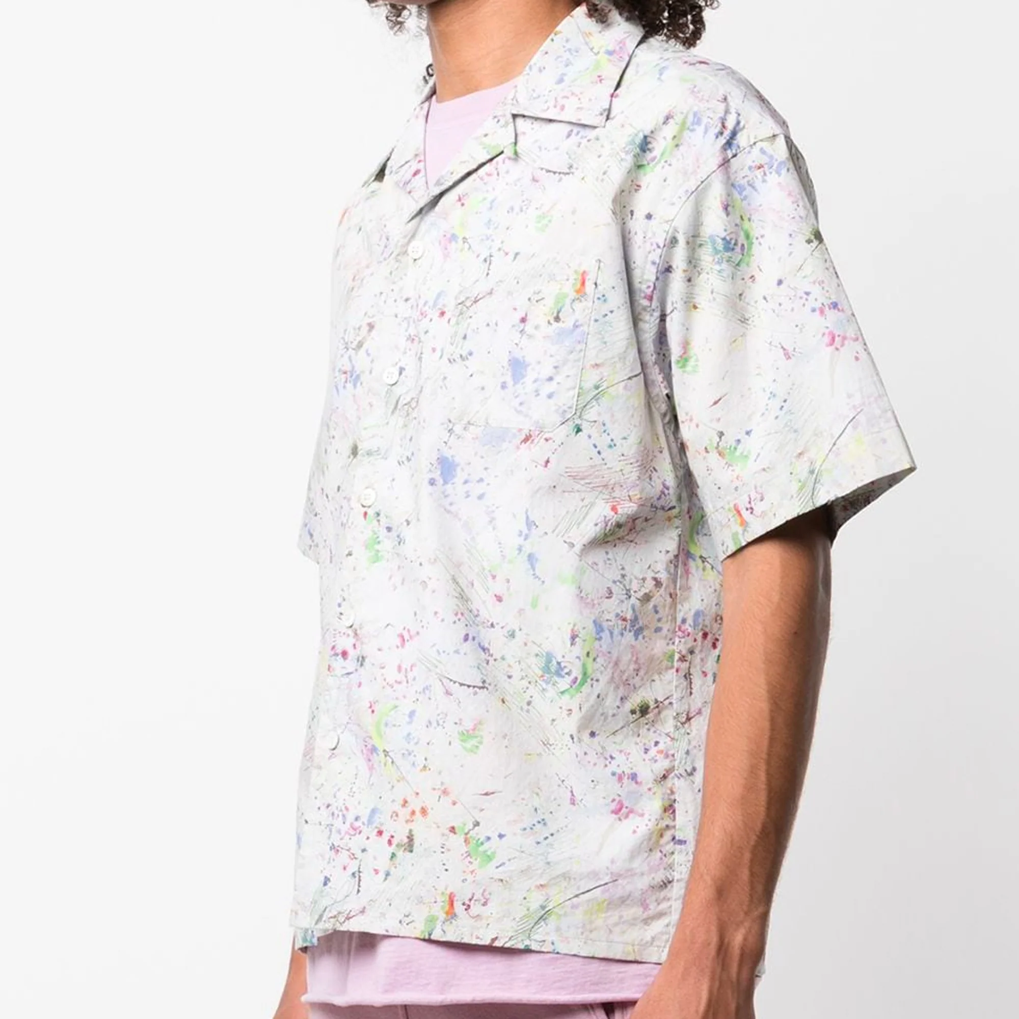 John Elliott Mens Camp Shirt 'Studio Floor' - Image 2