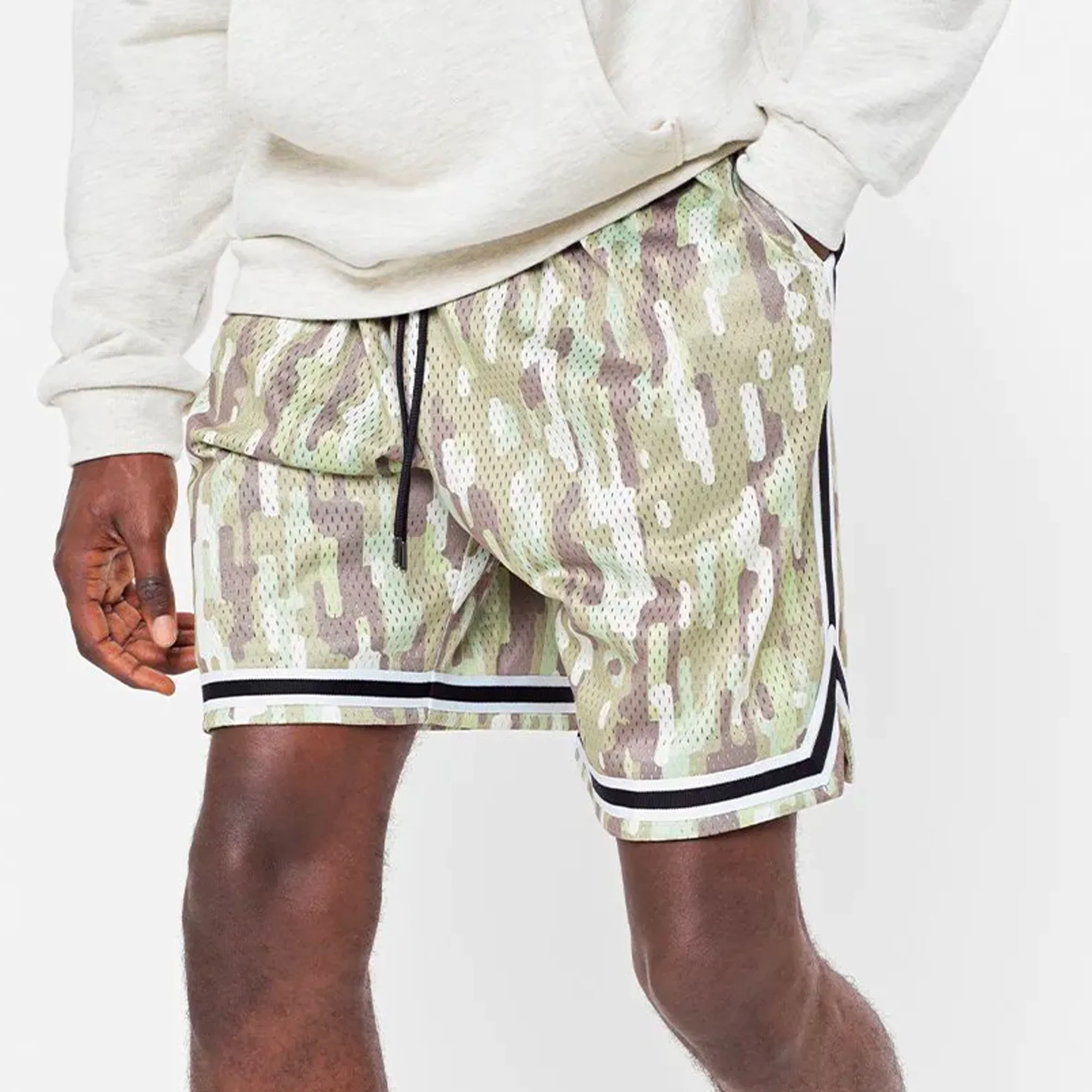John Elliott Mens Game Shorts 'Eucalyptus' - Image 3