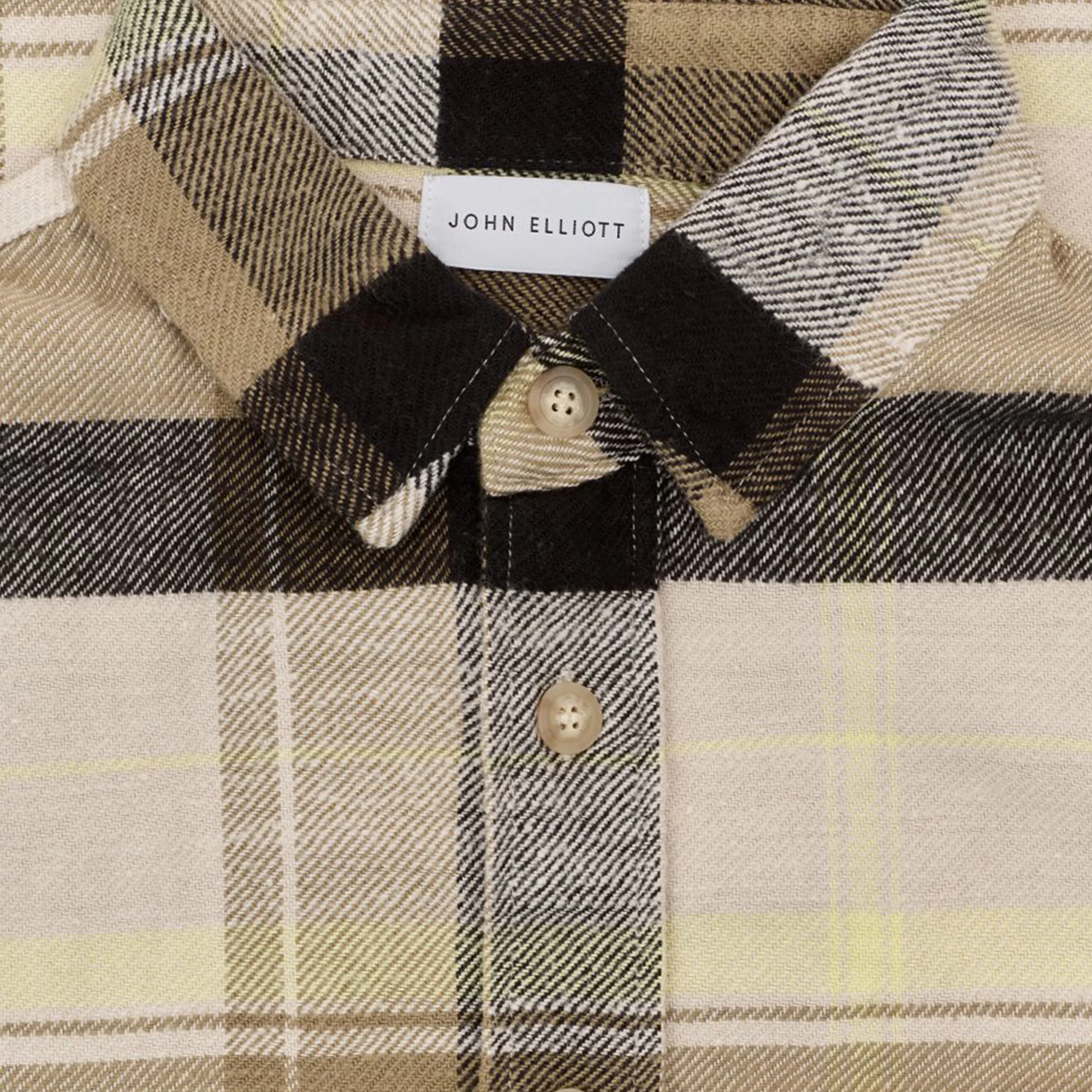 John Elliott Mens Hemi Oversized Shirt 'Cyclone Check' - Image 4