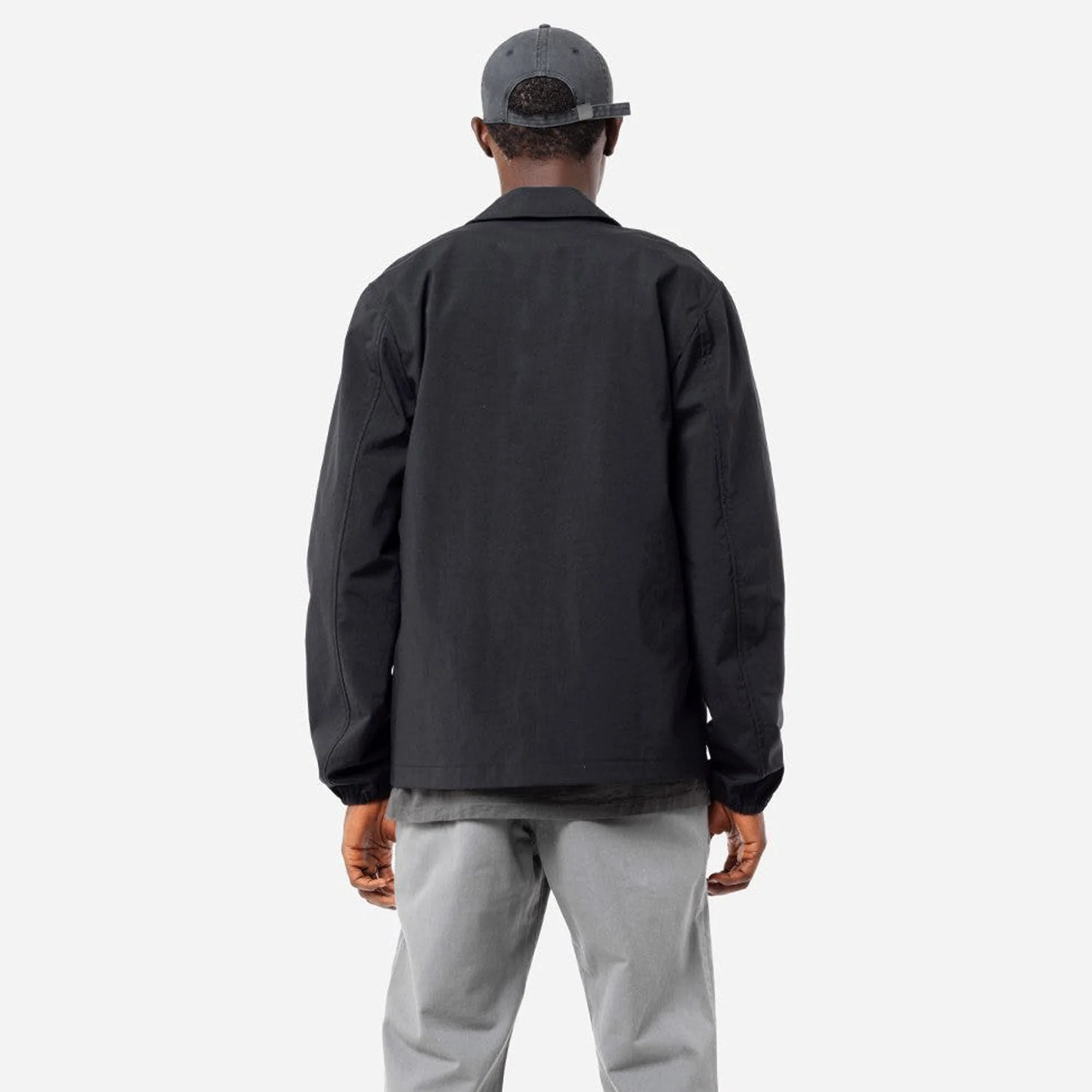 John Elliott Mens Nylon Coach Jacket 'Black' - Image 3