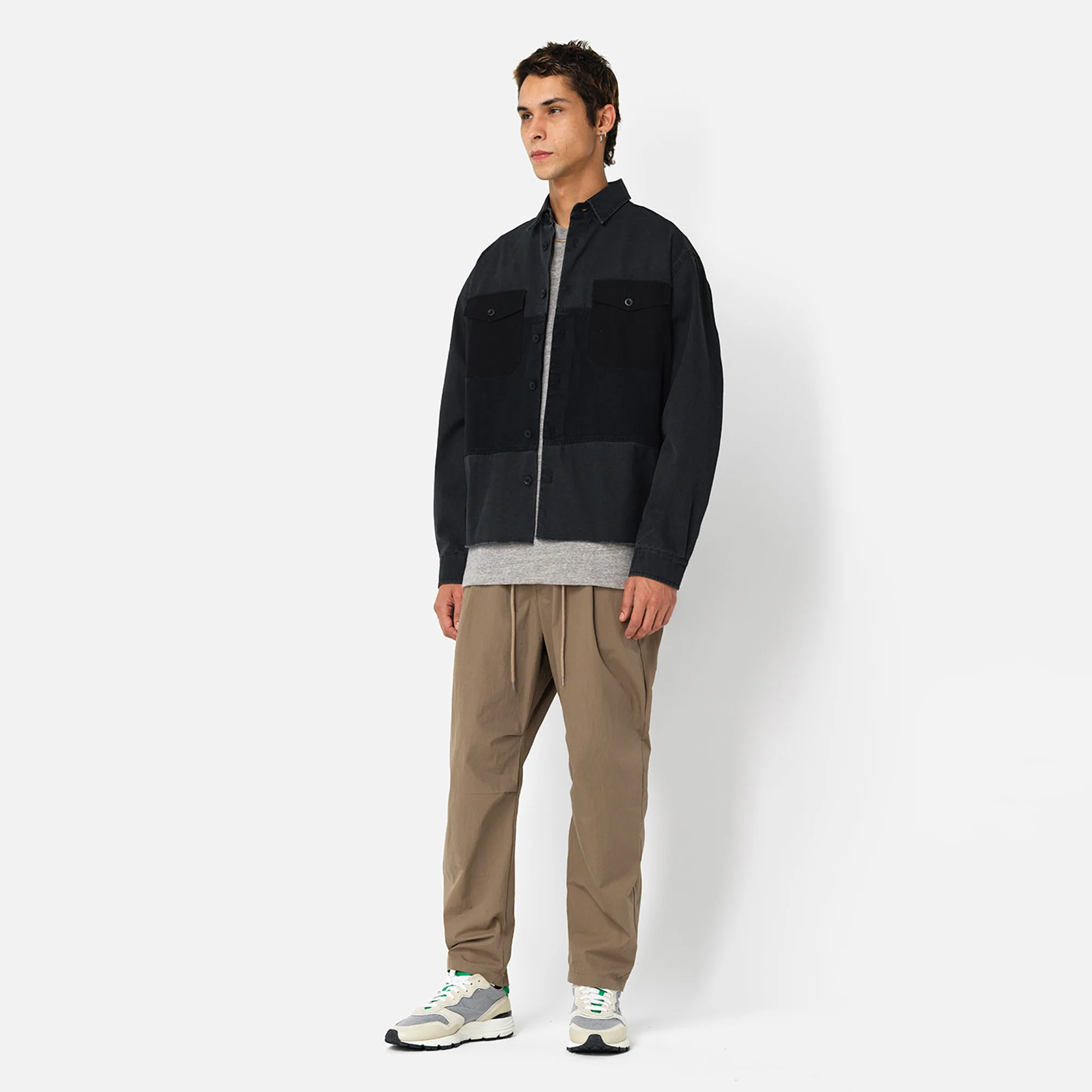 John Elliott Mens Paneled Military Shirt - Image 2