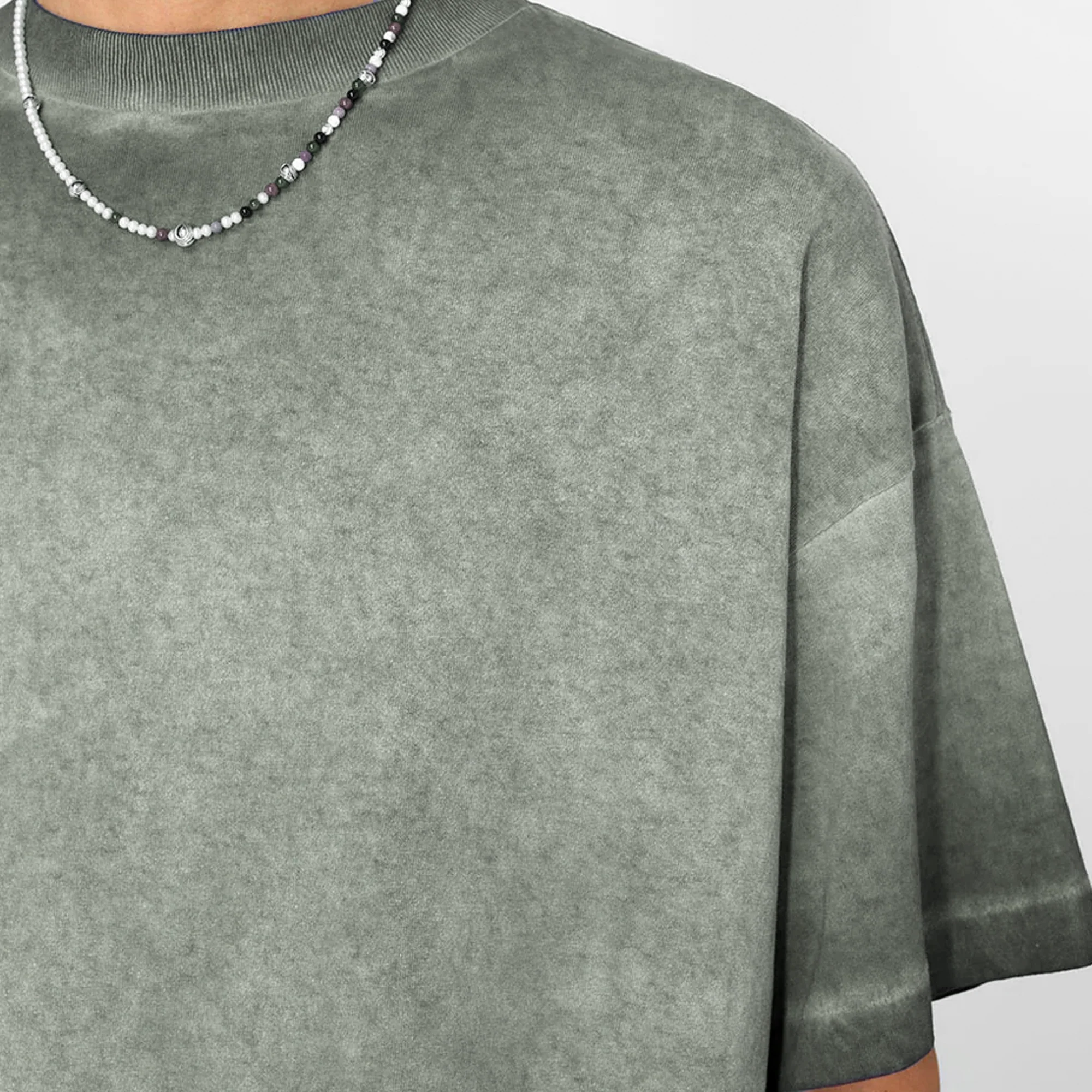 John Elliott Mens Phoenix Oil Wash Cropped SS Tee - Image 2