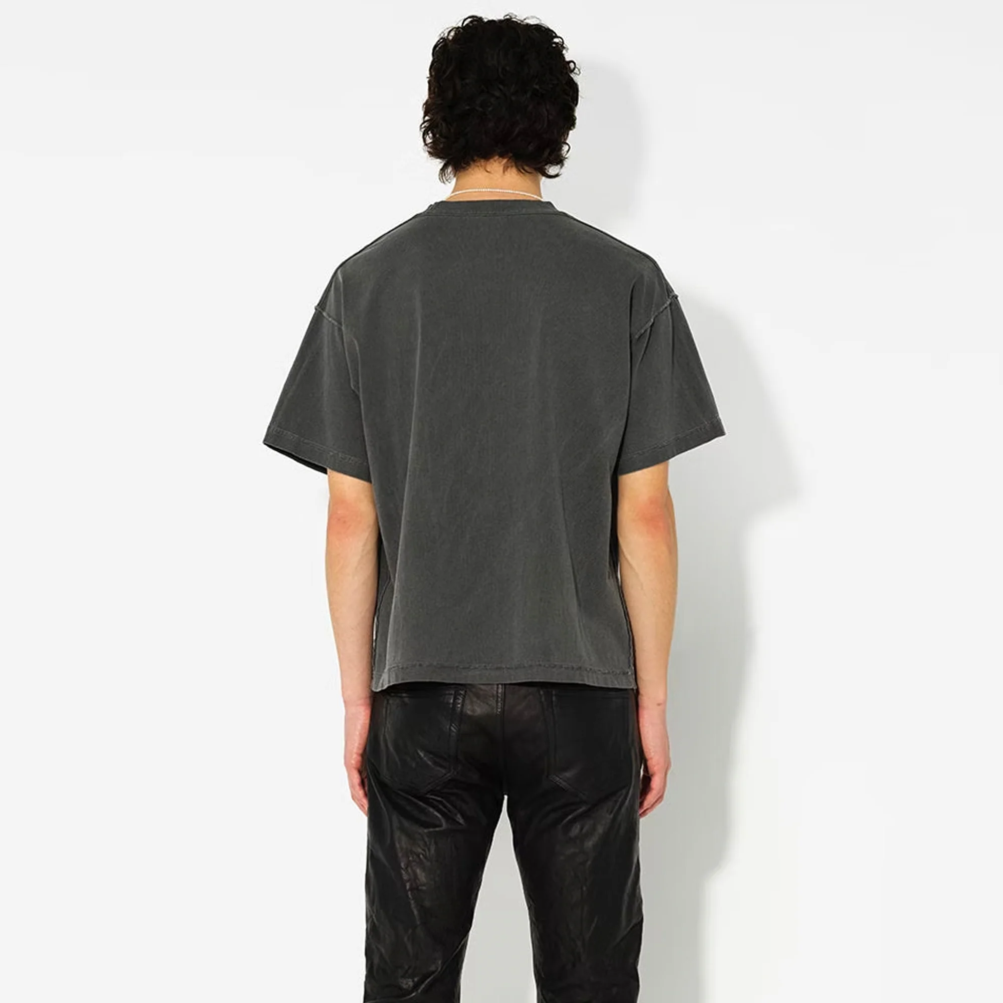 John Elliott Mens Reversed Cropped SS Tee - Image 3