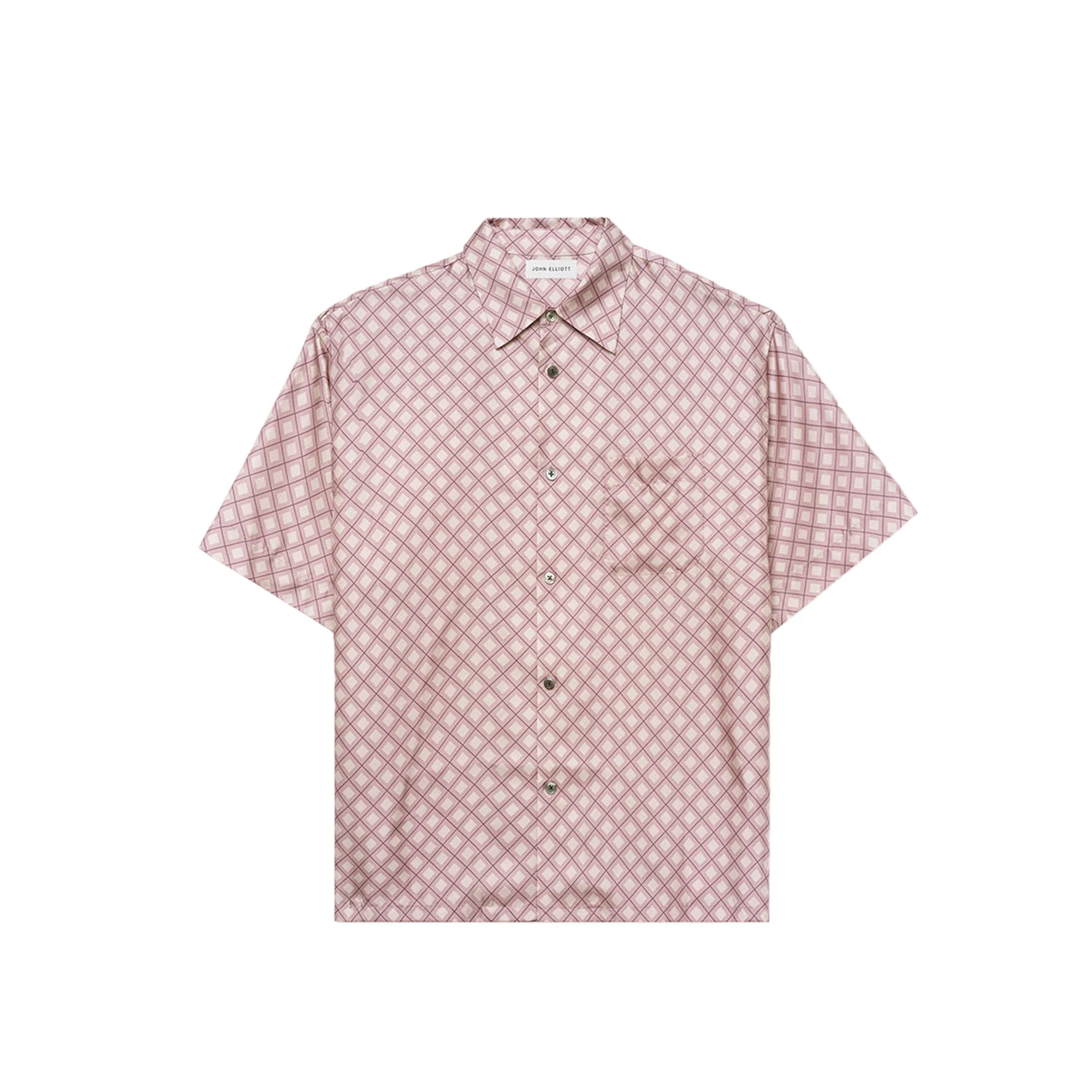 John Elliott Mens Silk SS Button Up Shirt