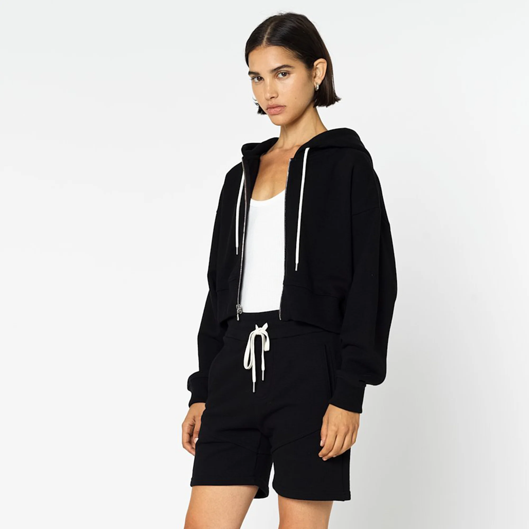 John Elliott Womens Boca Zip Up 'Black' - Image 2