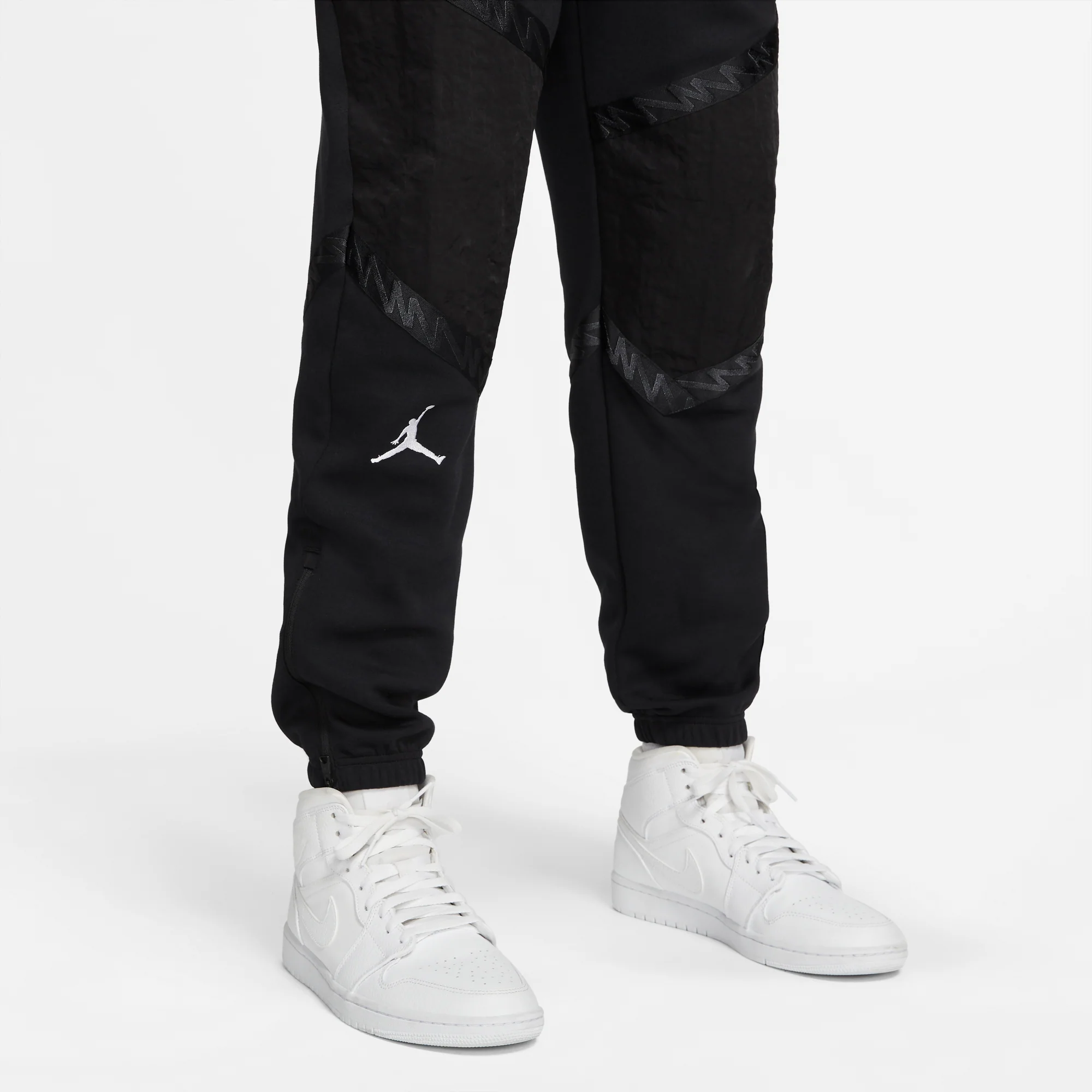 Jordan Mens Dri-Fit Zion Fleece Pants Black - Image 3