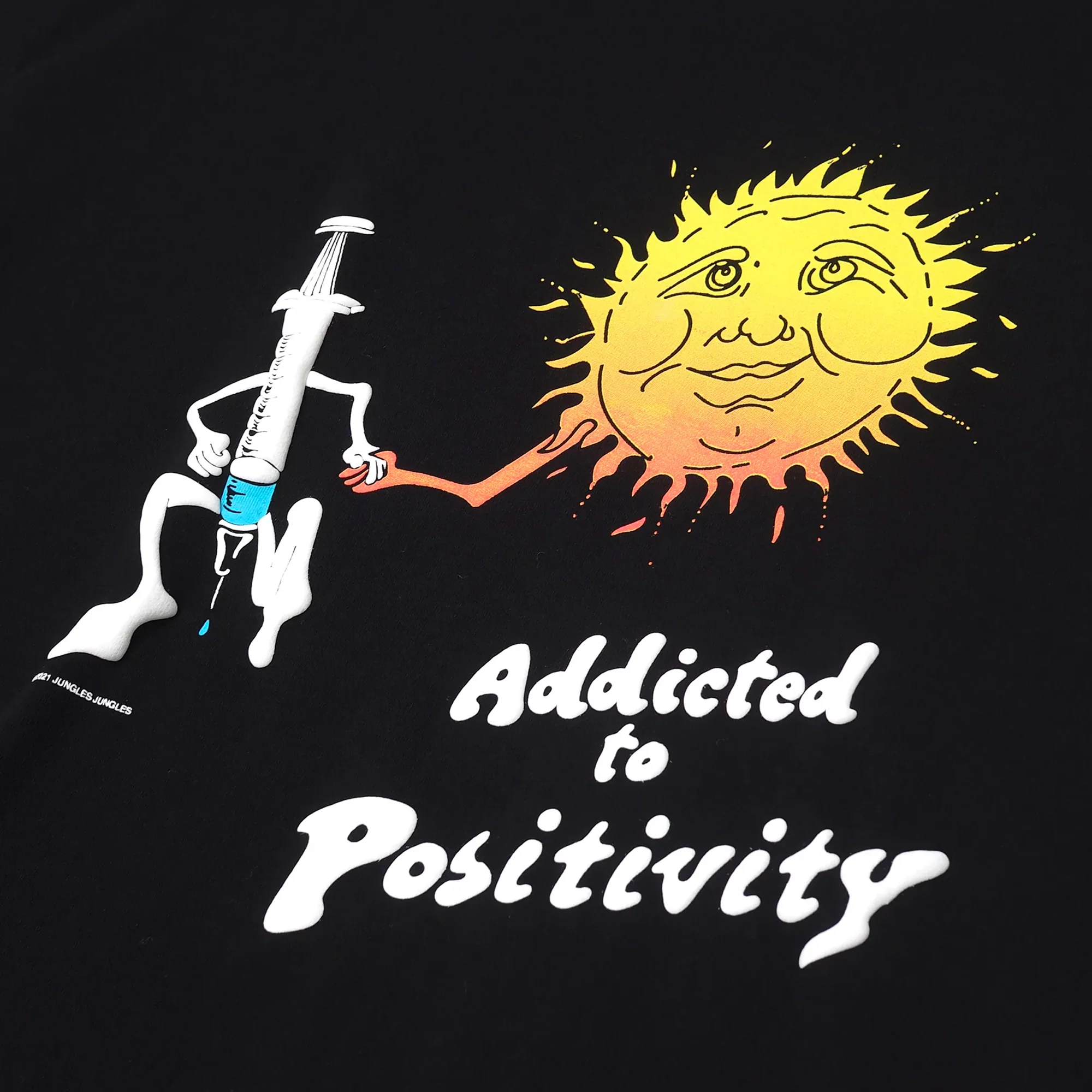 Jungles Mens Addicted To Positivity SS Tee - Image 4
