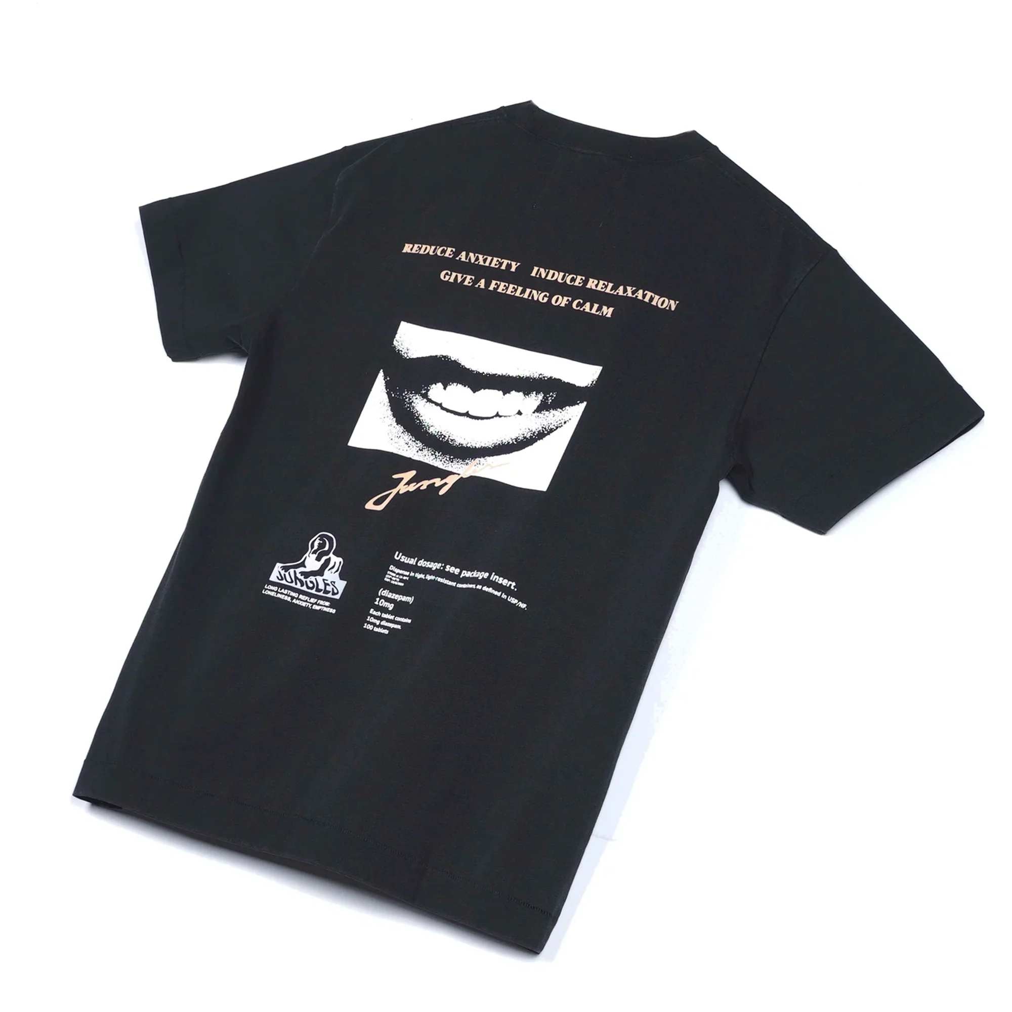 Jungles Mens Diazepam Tee 'Black' - Image 3