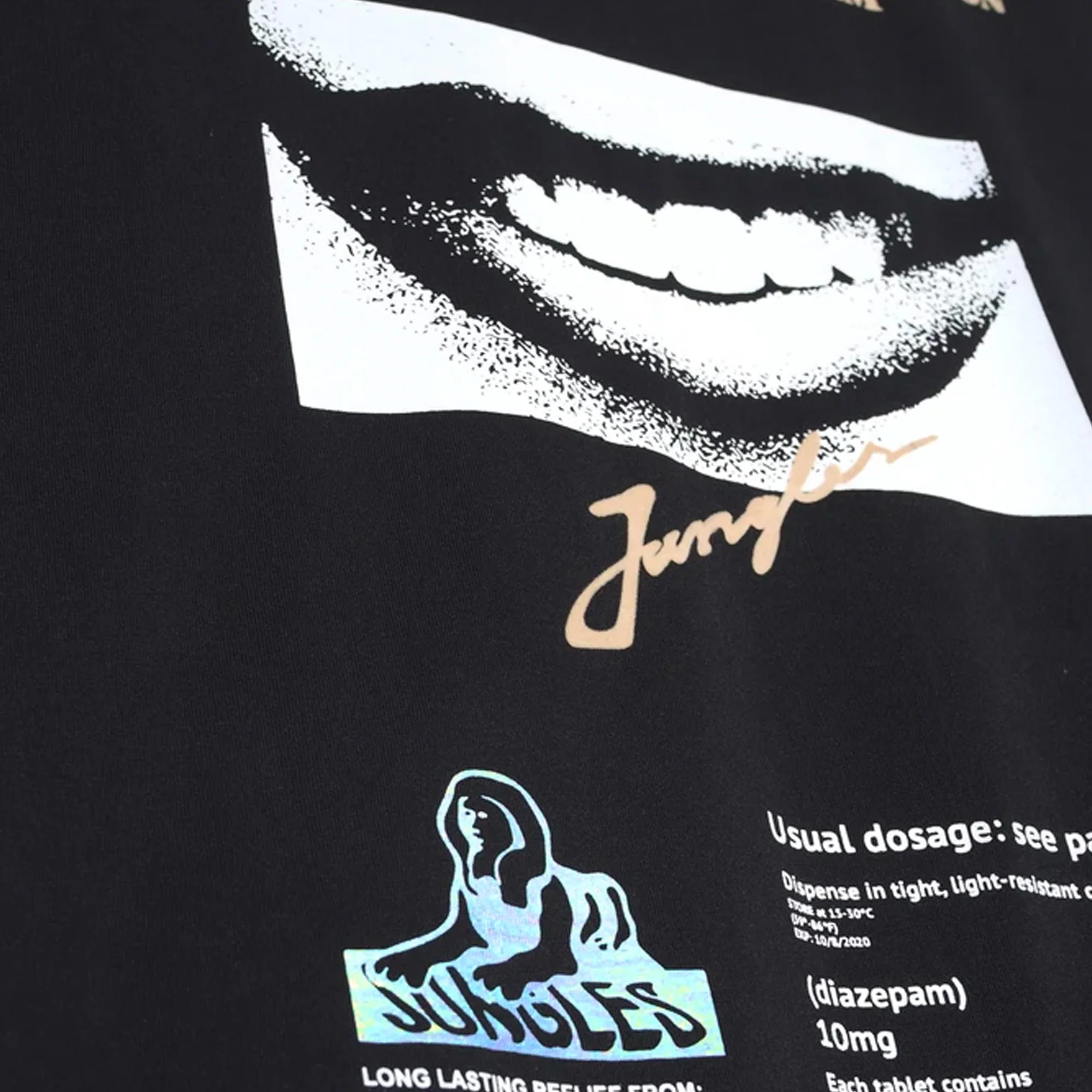 Jungles Mens Diazepam Tee 'Black' - Image 4