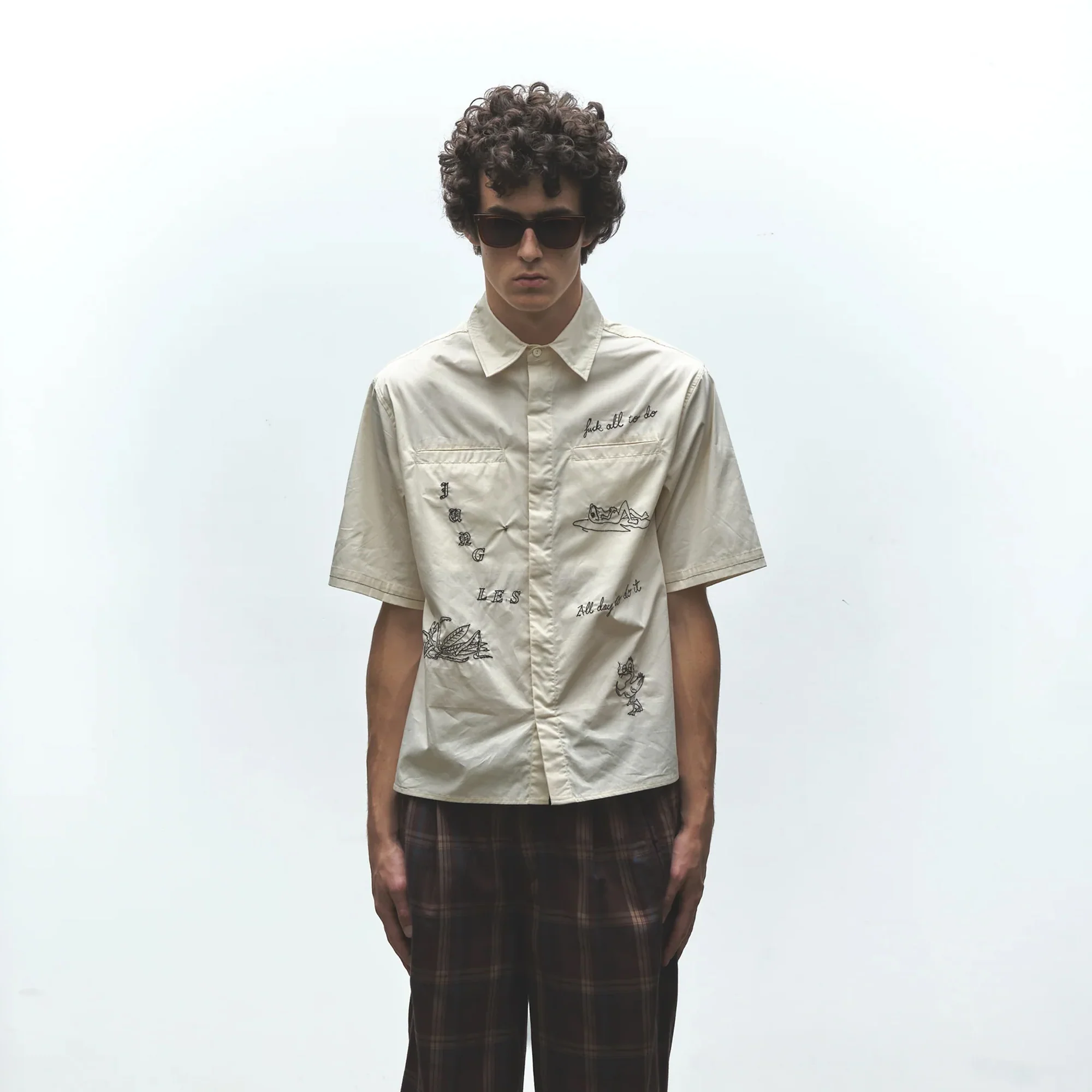 Jungles Mens Fuck All Button Up Shirt - Image 2