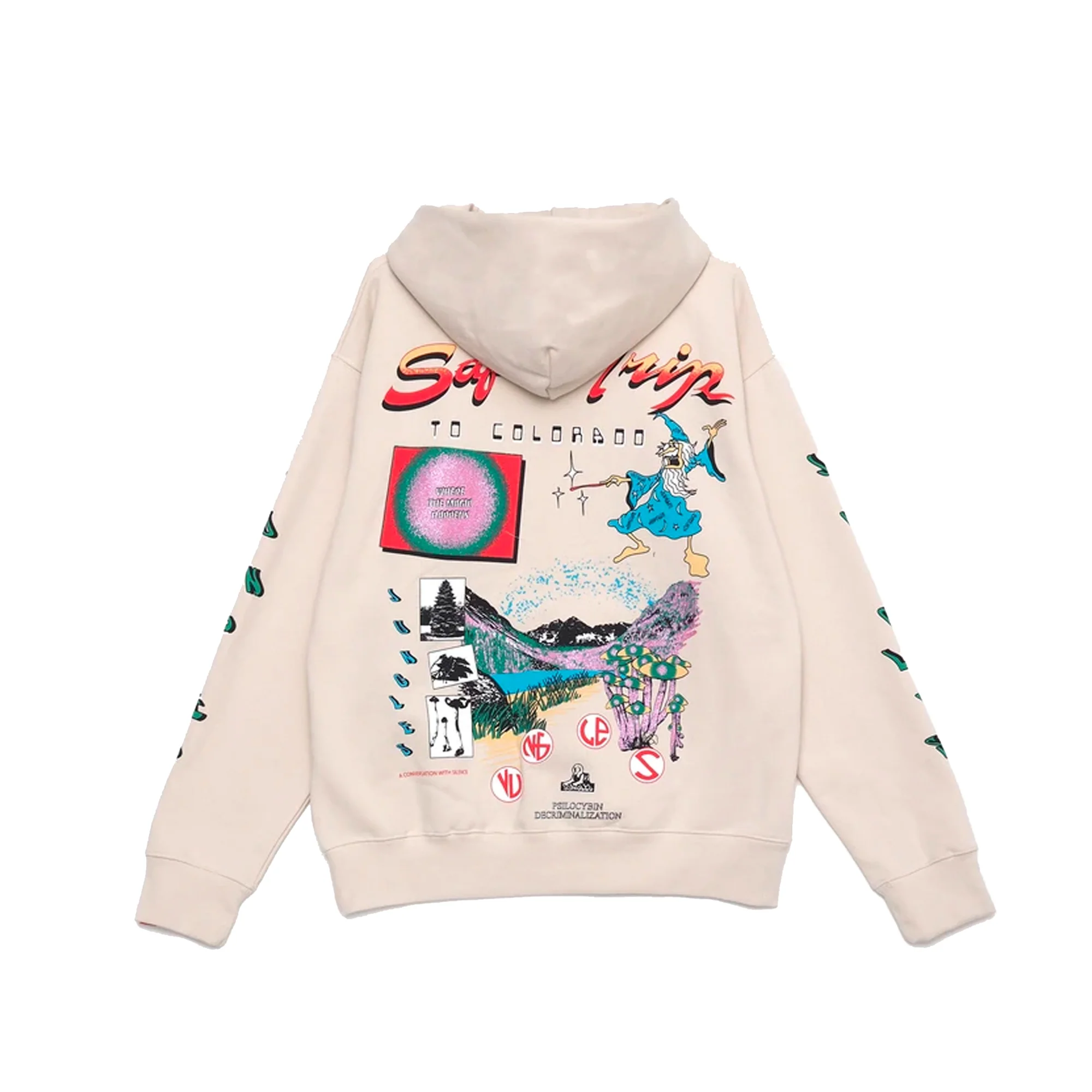 Jungles Mens Safe Trip Hoodie 'Cream' - Image 2