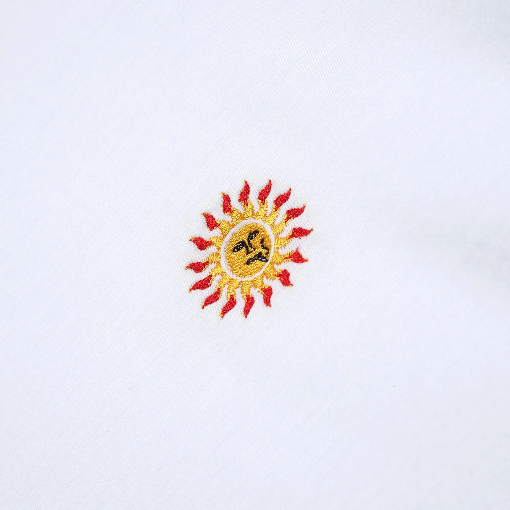 Jungles Mens Smoking Sun Linen Tee 'White Linen' - Image 2