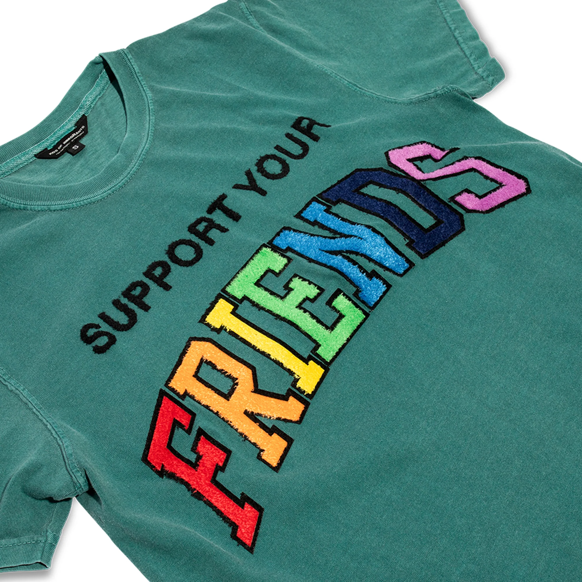 Kids Of Immigrants Support Your Friends T-Shirt 'Teal Multi' - Image 2