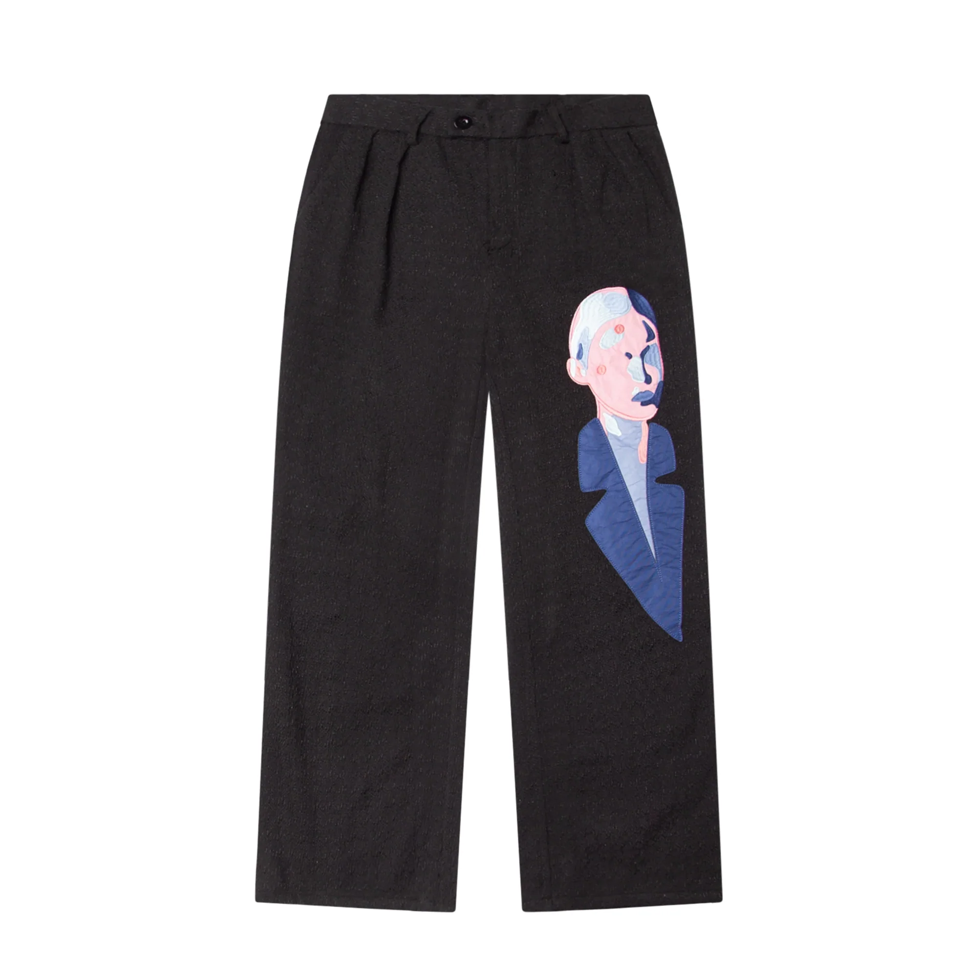 Kidsuper Mens Patchwork Face Tweed Pants