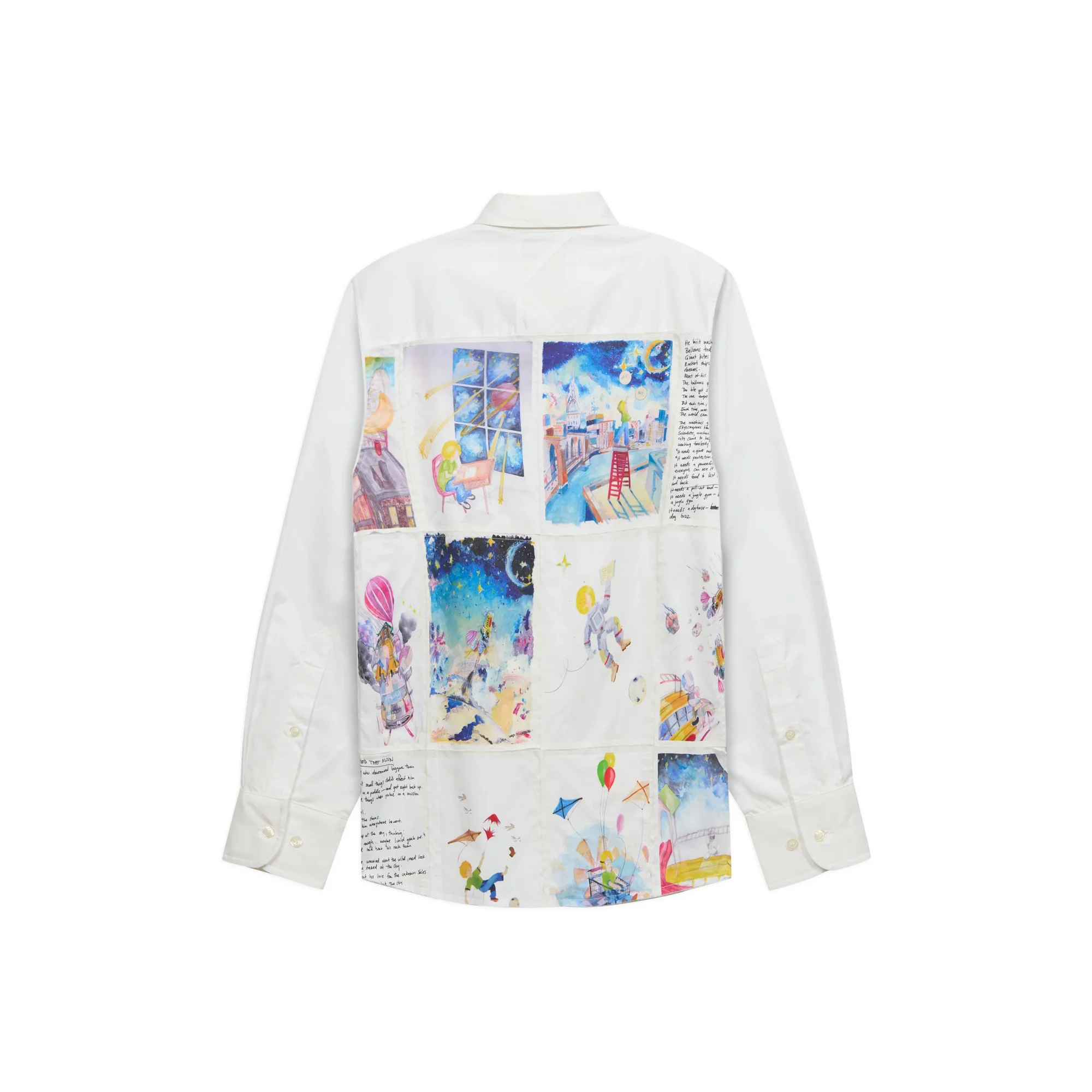 KidSuper Mens Book Pages Patchwork Shirt - Image 2