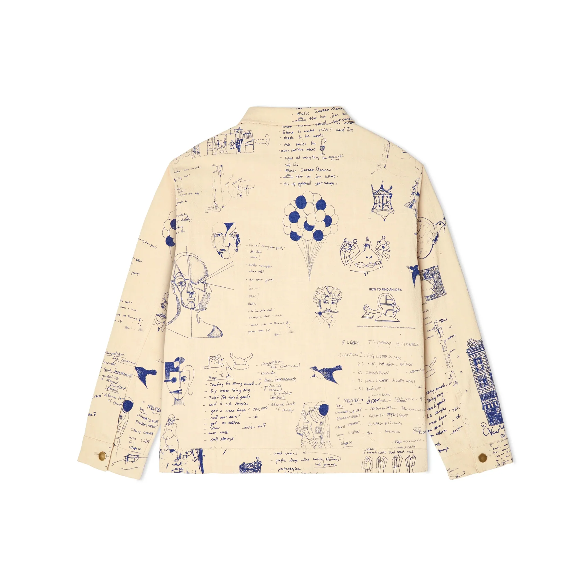 Kidsuper Mens Doodles Denim Coat - Image 3