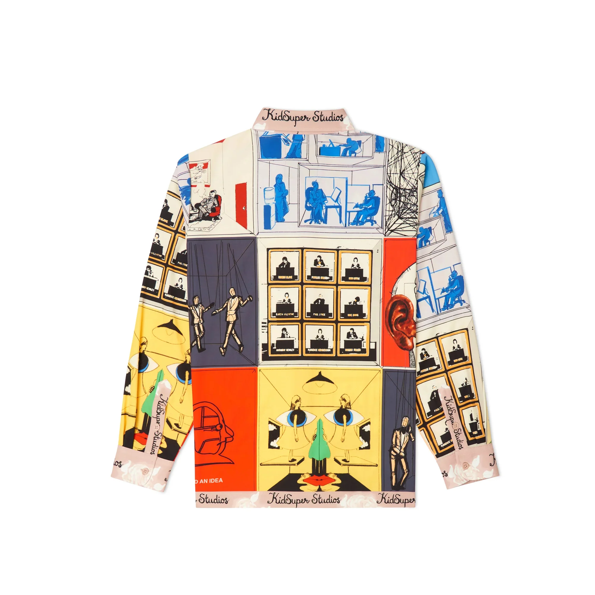Kidsuper Mens Printed Satin Shirt - Image 2