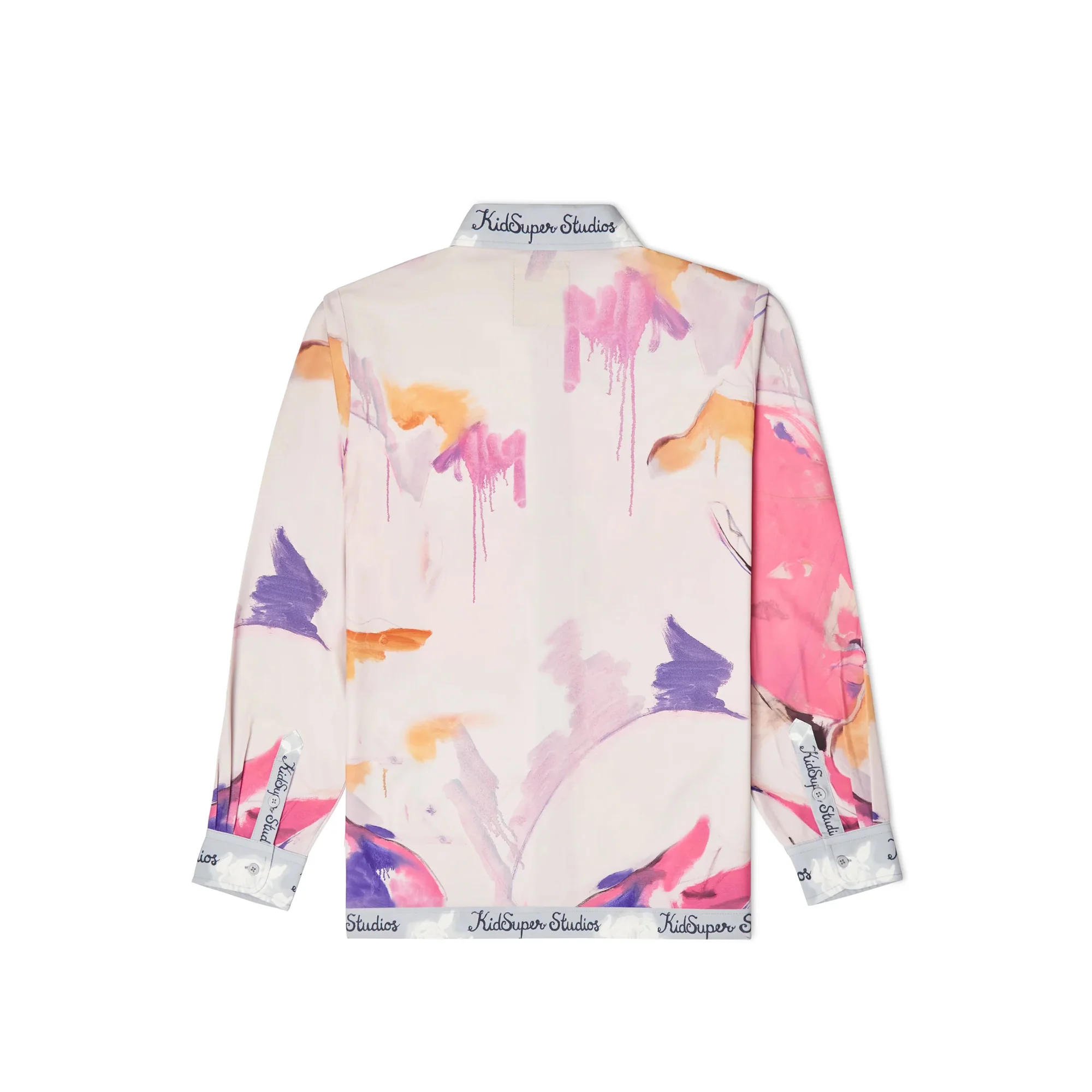 Kidsuper Mens Printed Satin Shirt - Image 2