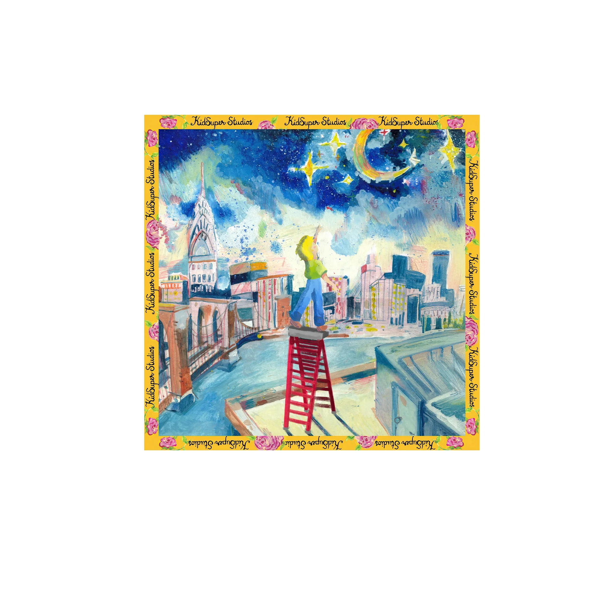 KidSuper Reach For The Stars Silk Scarf