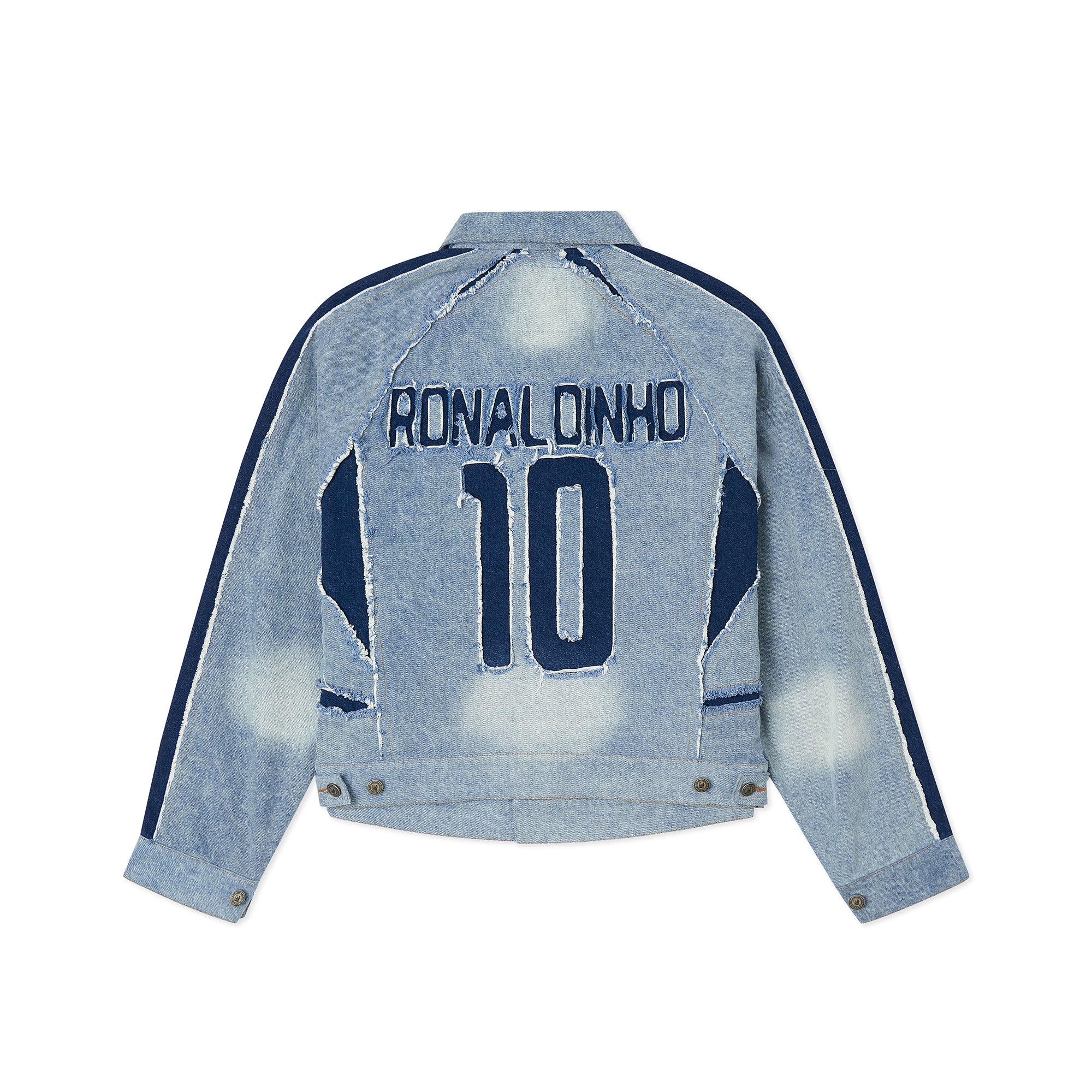 Kidsuper x Ronaldinho Mens Denim Jersey Jacket - Image 2