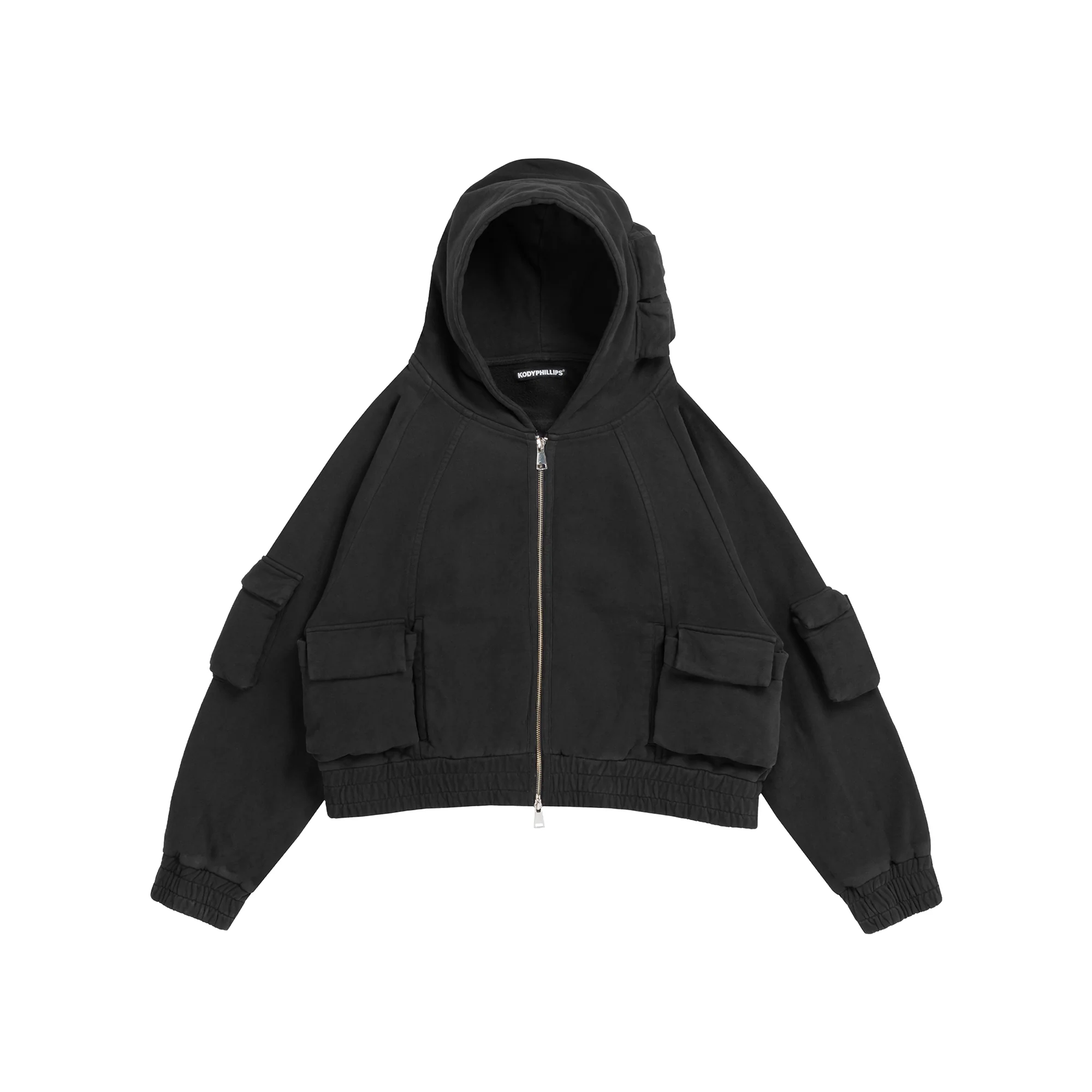 Kody Phillips Mens Cargo Hoodie Zip Up