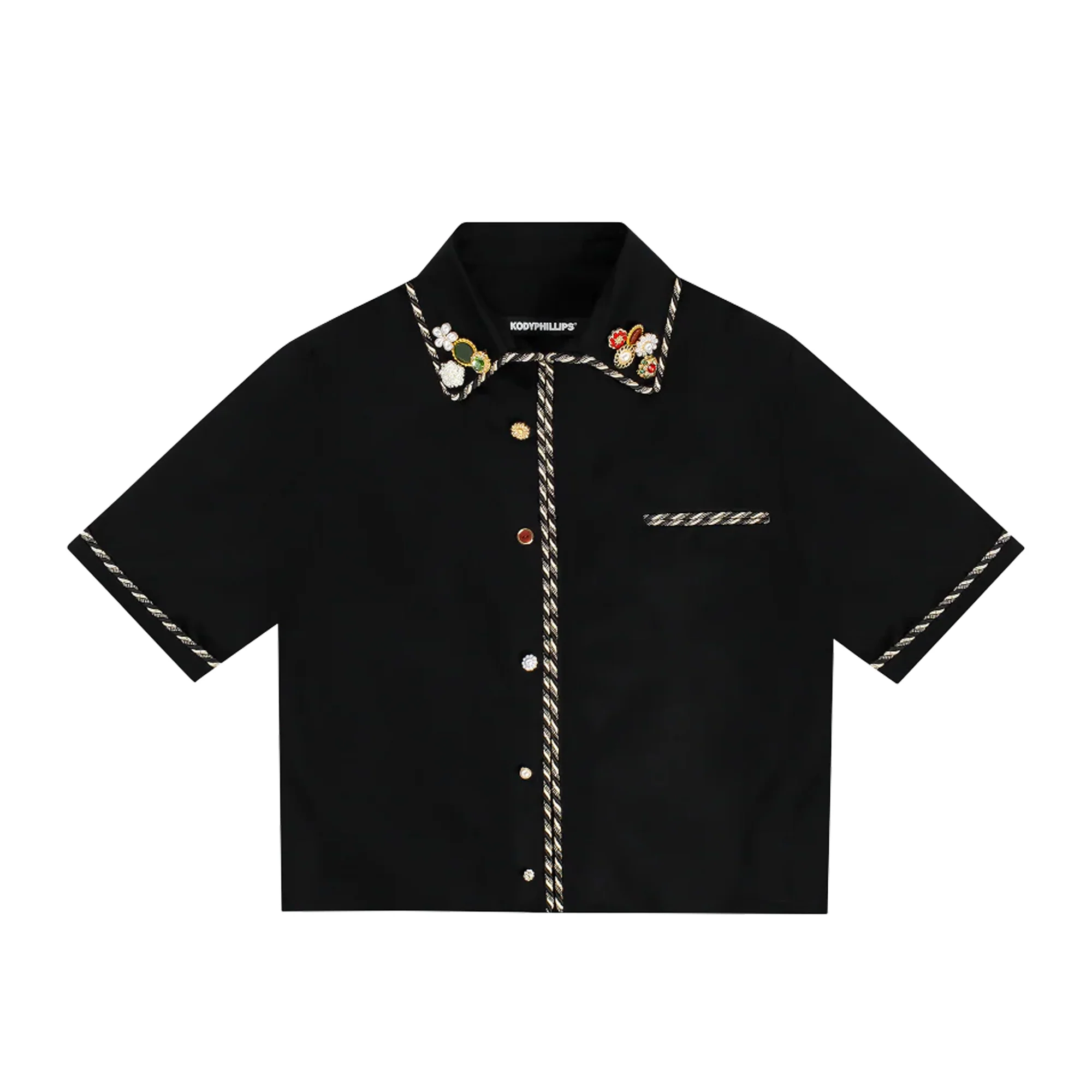 Kody Phillips Mens Embellished Shortsleeve Lasso  Shirt