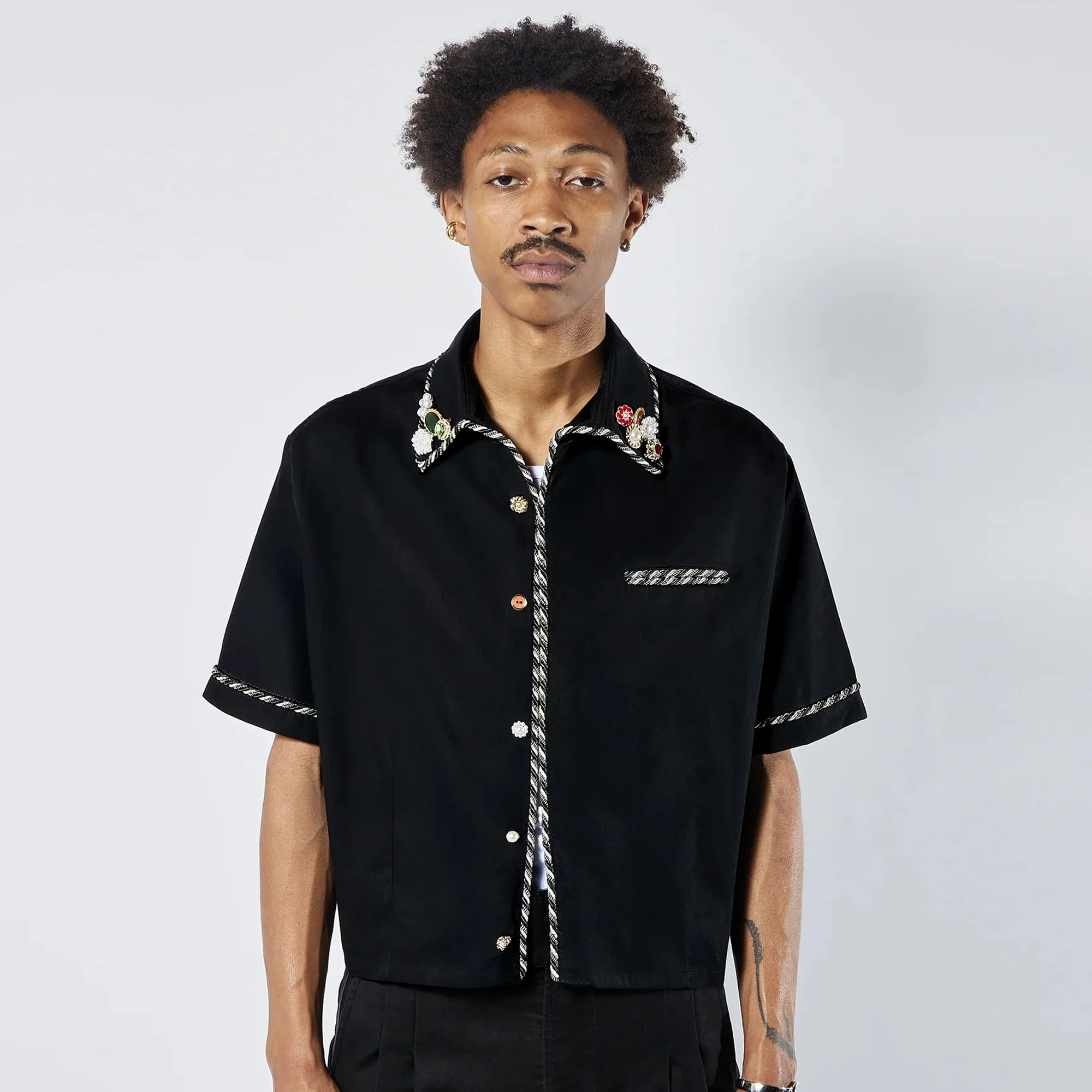 Kody Phillips Mens Embellished Shortsleeve Lasso  Shirt - Image 2