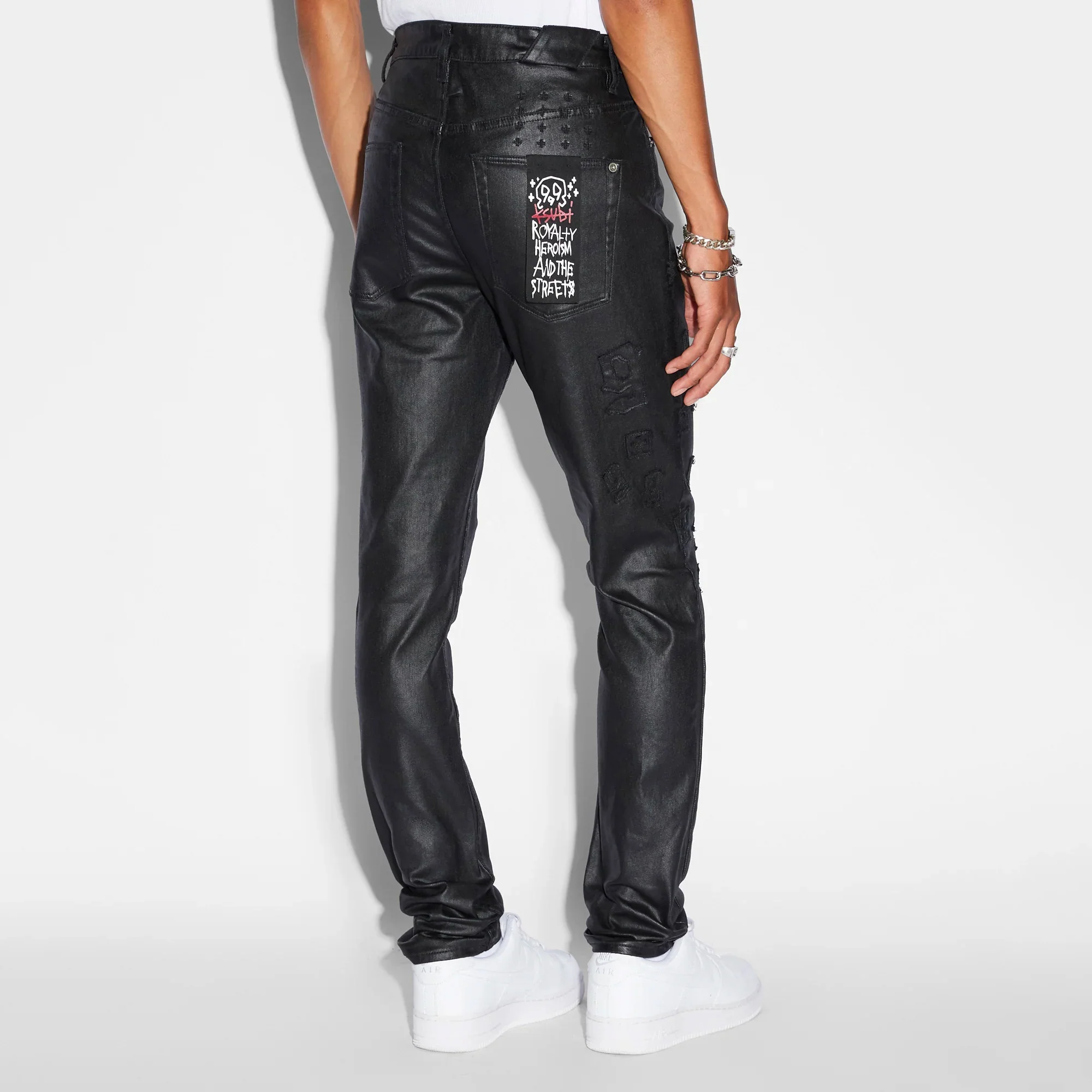 Ksubi Mens Chitch 999 Black Wax Pants - Image 3