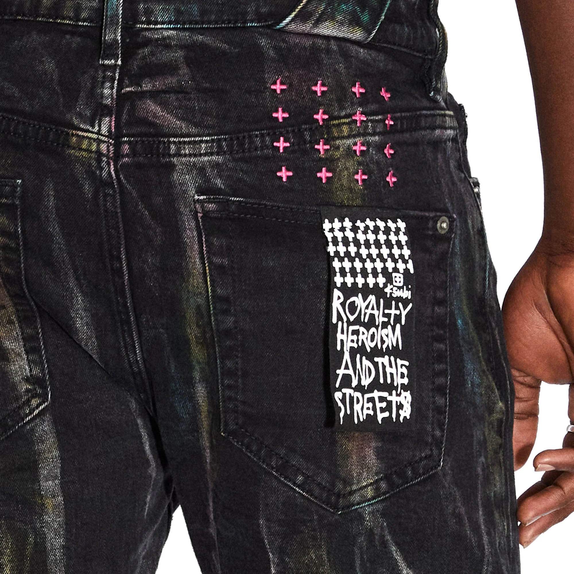 Ksubi Mens Chitch Pink Refrakt Jeans - Image 3