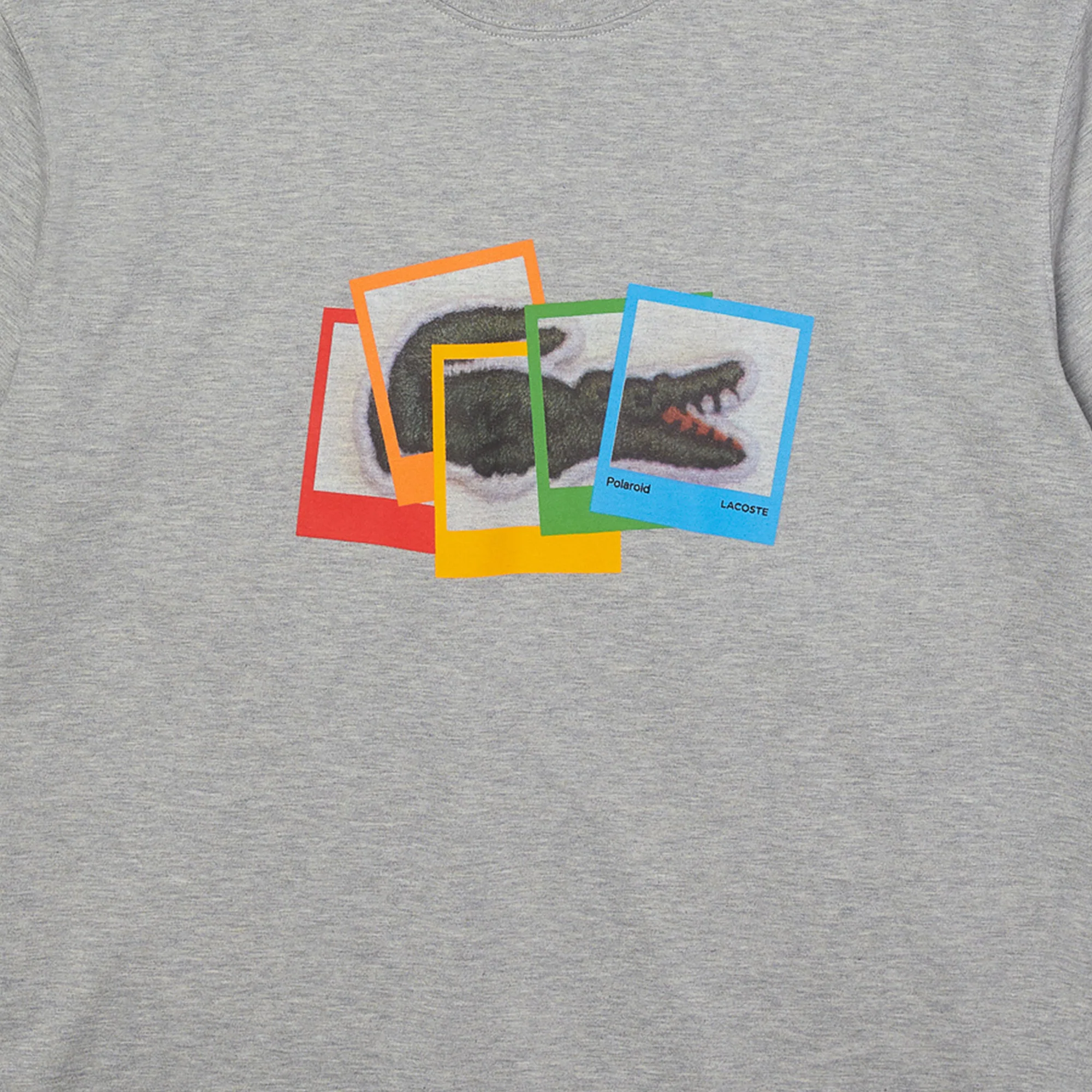 Lacoste x Polaroid Mens 'Grey' T-Shirt - Image 2