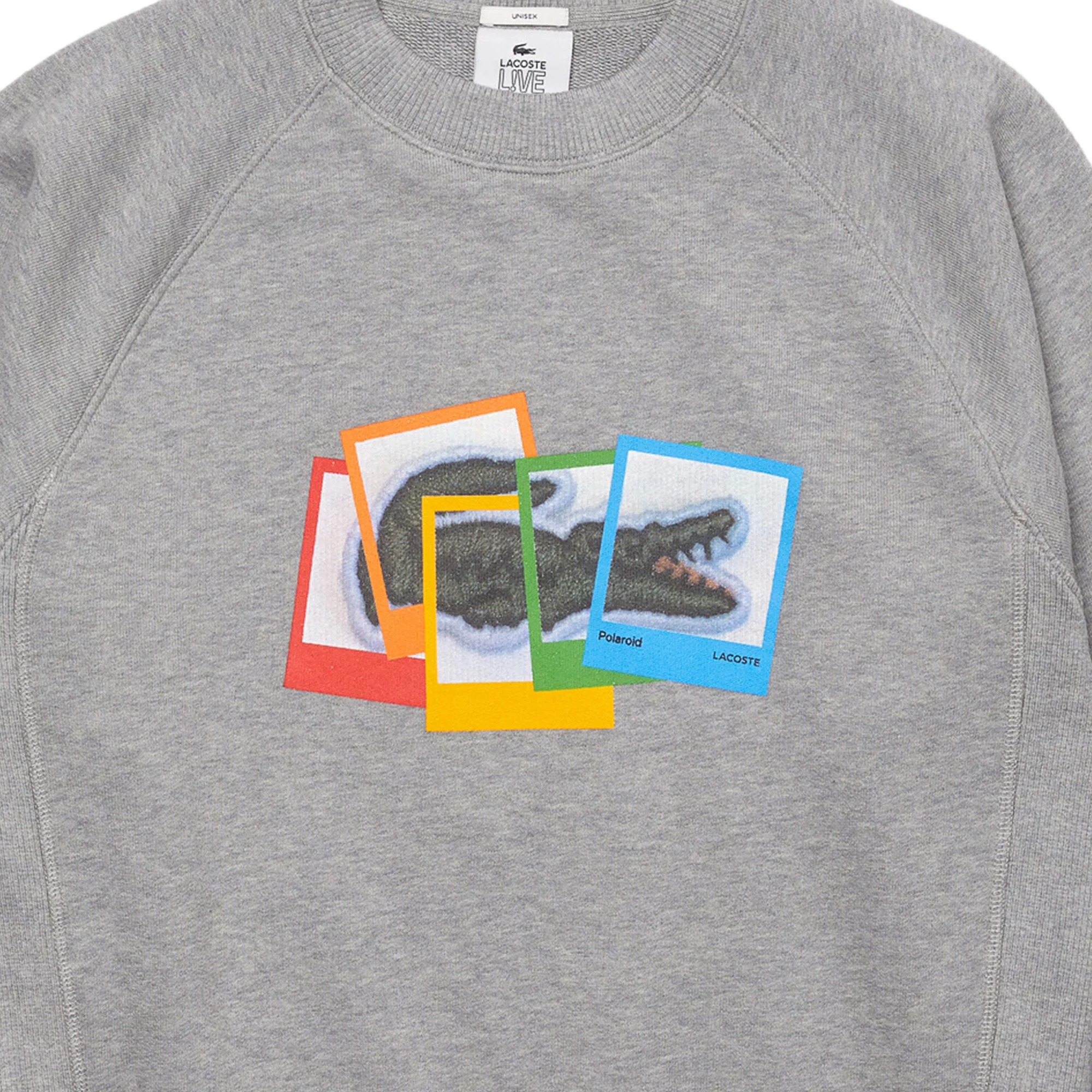 Lacoste x Polaroid Mens 'Grey' Sweatshirt - Image 2