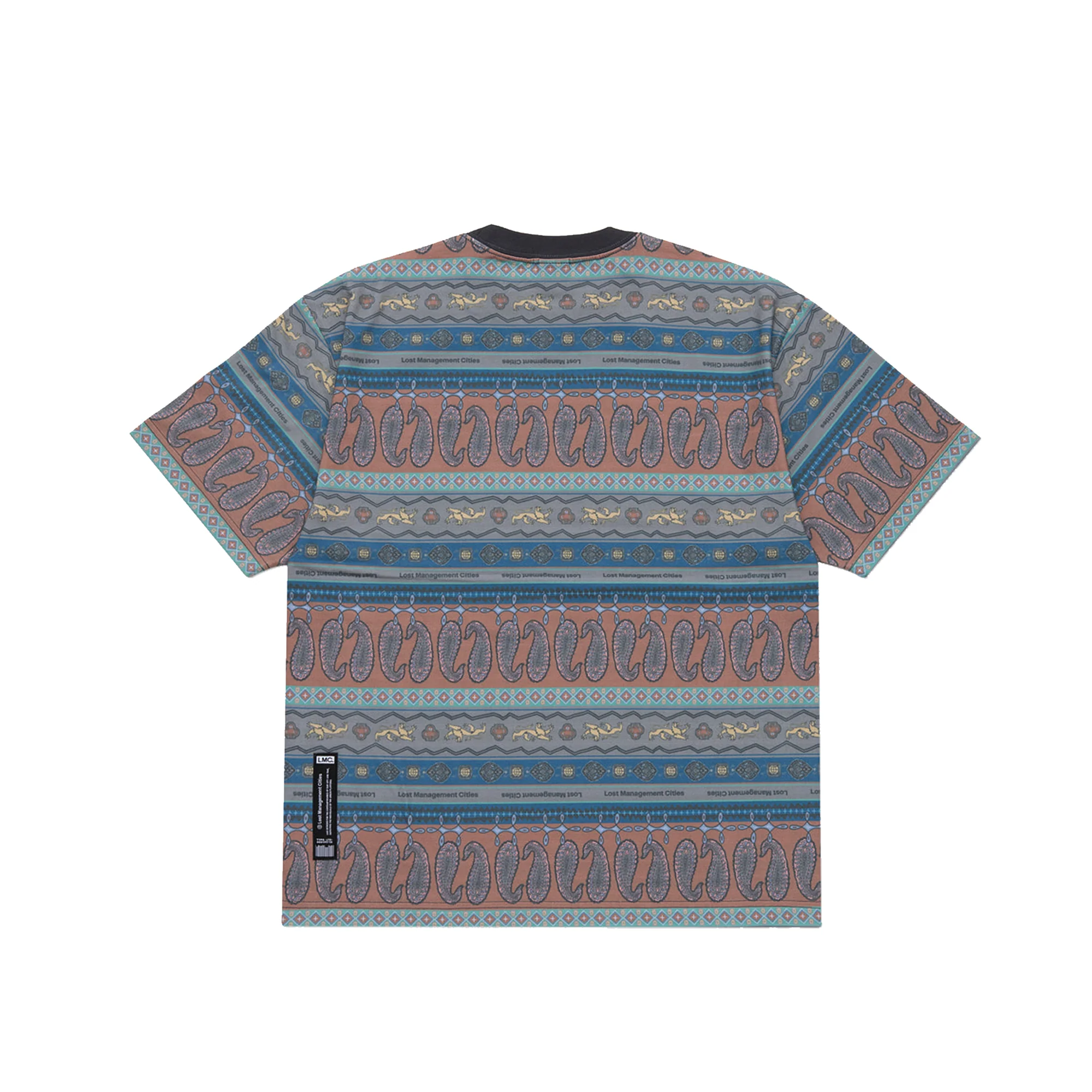 LMC Ethnic Paisley Stripe Tee 'Multi' - Image 2