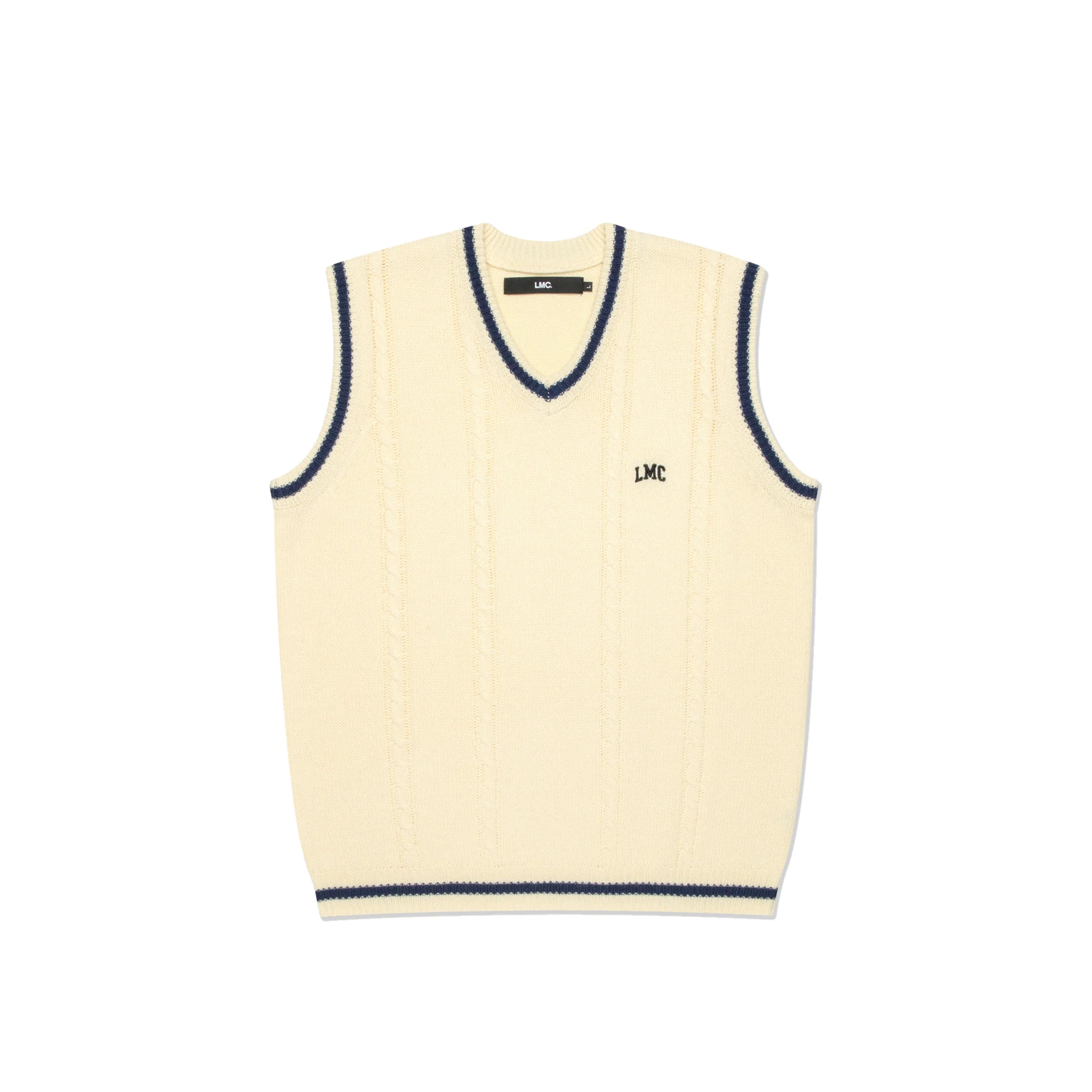 LMC Mens Cable Arch Knit Vest