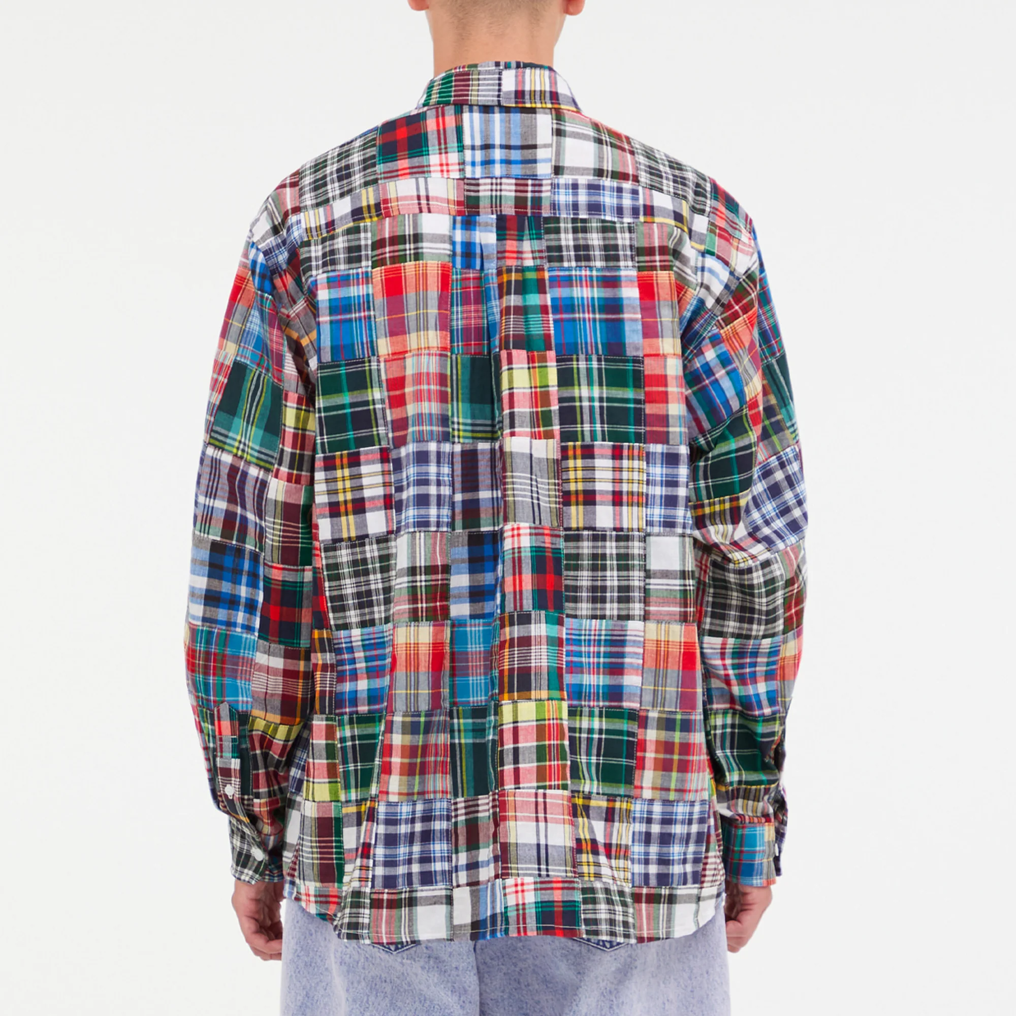 Lost Management Cities Mens Madras Patchwork Shirt - Image 3