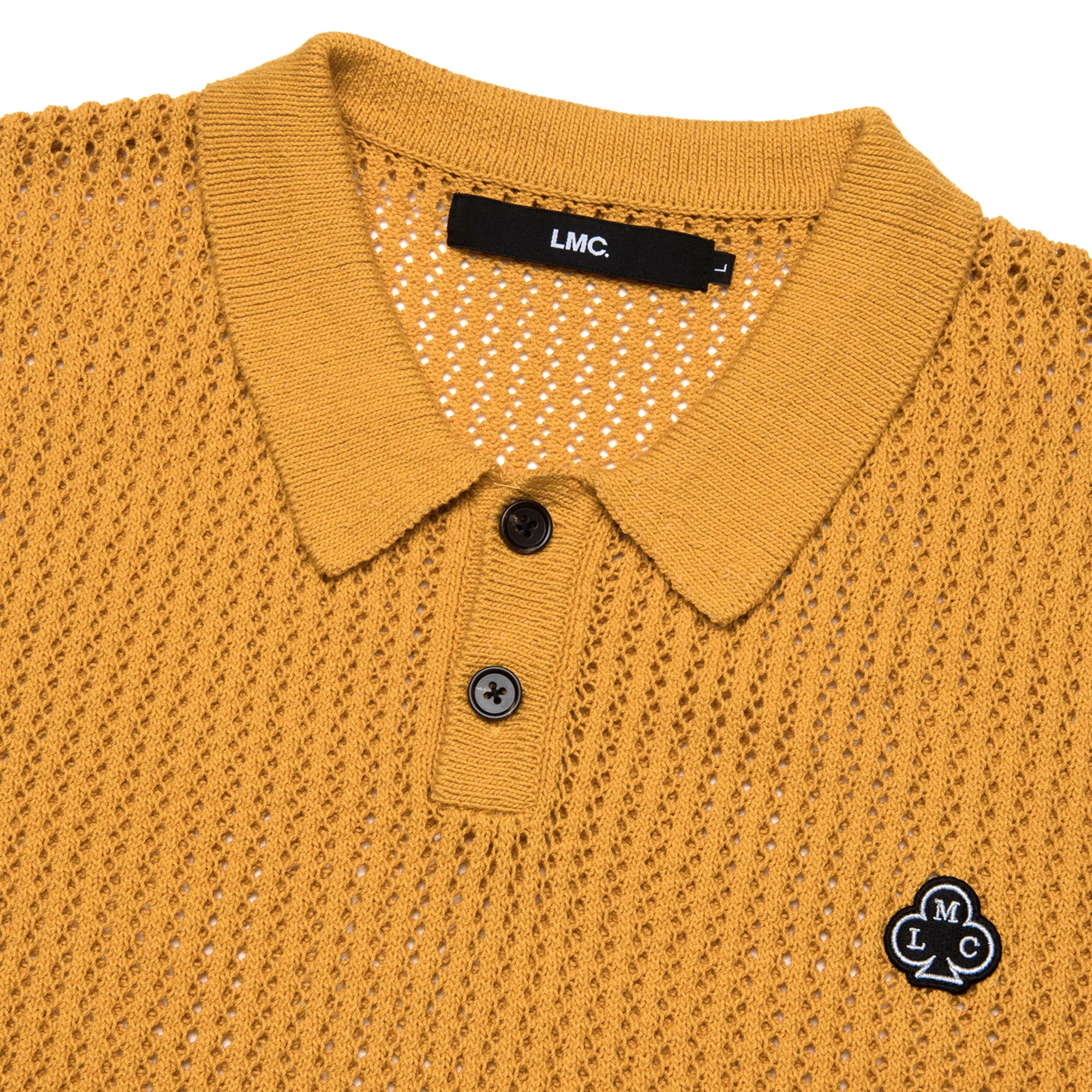 LMC Mens Mesh Knit Polo Shirt - Image 4