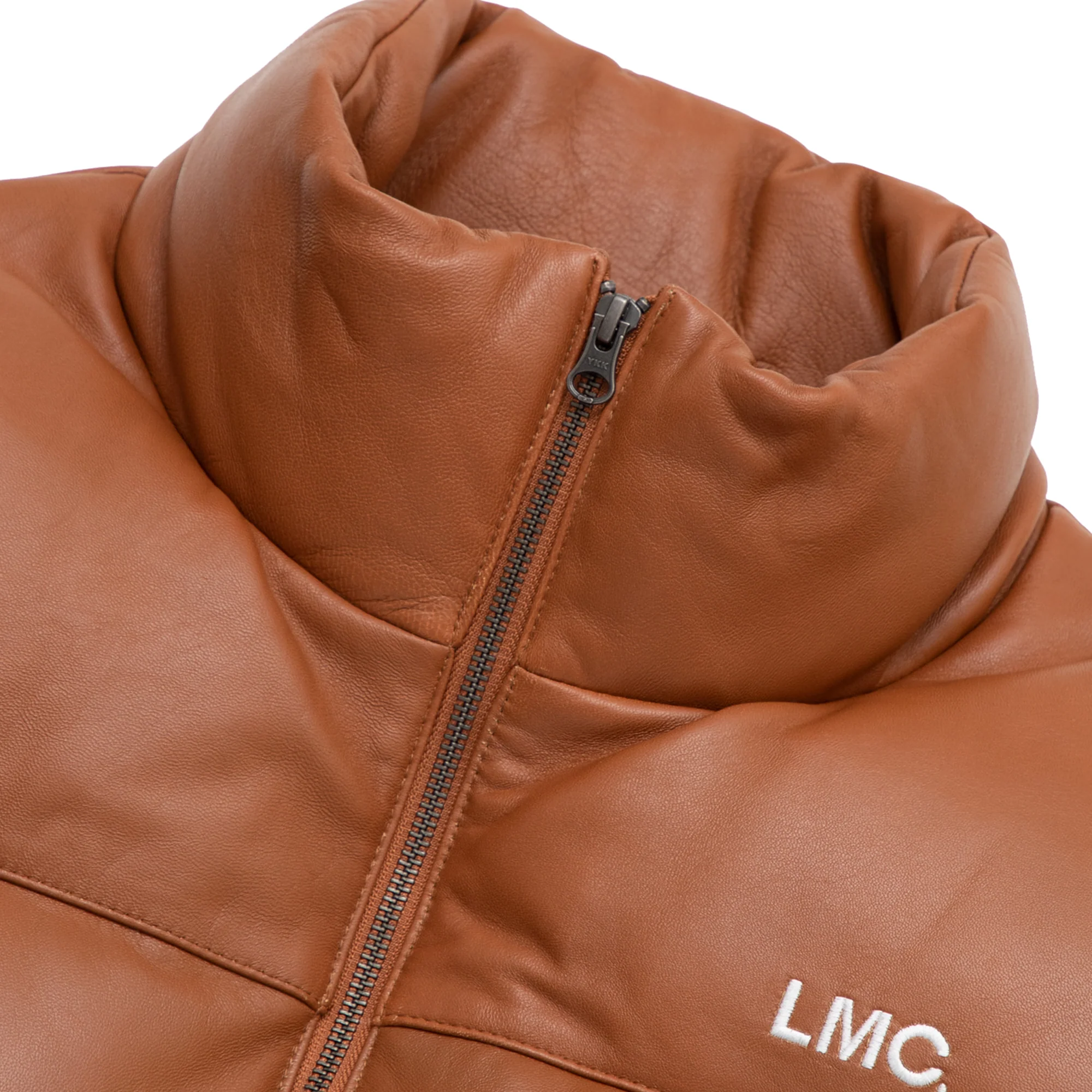 Lost Management Cities Mens OG Leather Puffer Duck Down Parka - Image 4