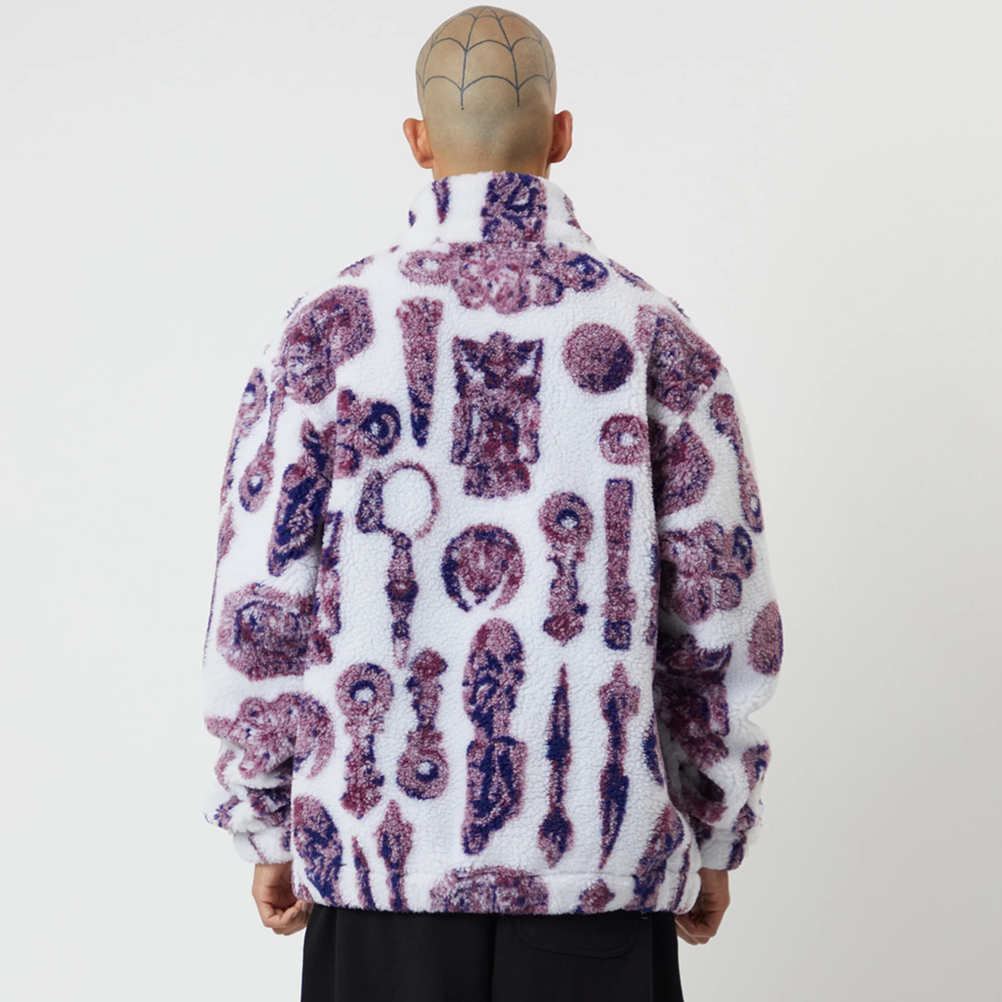 LMC Eco JQD Pattern Fleece Jacket 'Off White' - Image 3